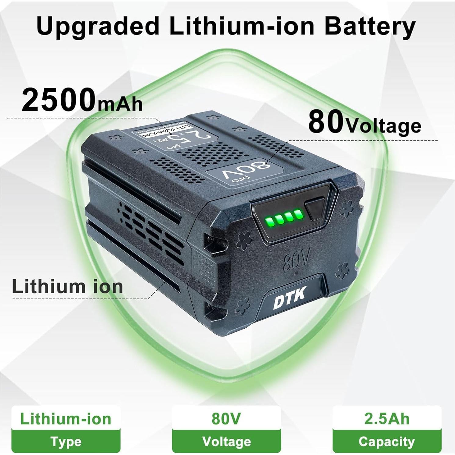 Batería de Litio 80V DTK 2.5Ah para Herramientas Kobalt