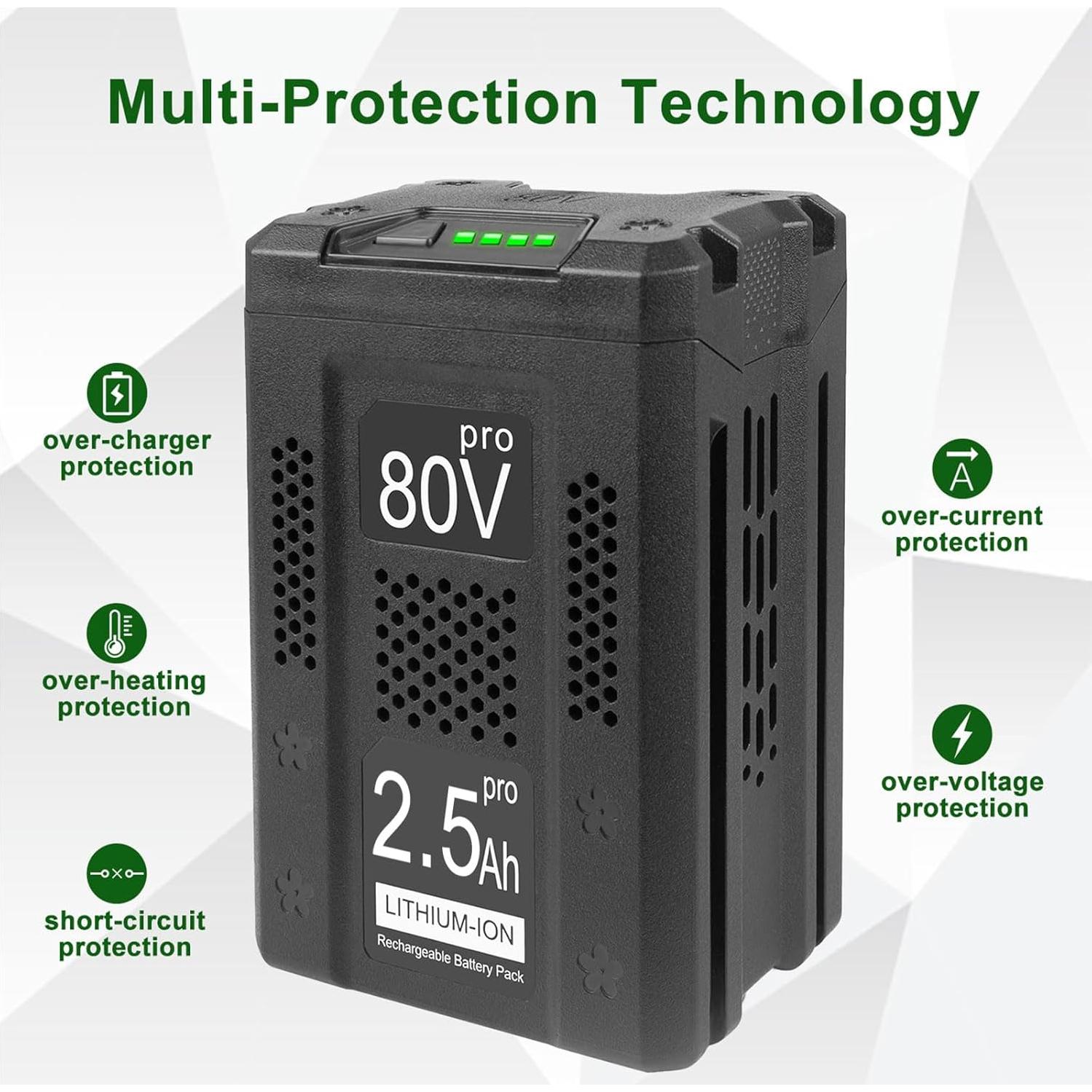 Batería de Litio 80V DTK 2.5Ah para Herramientas Kobalt