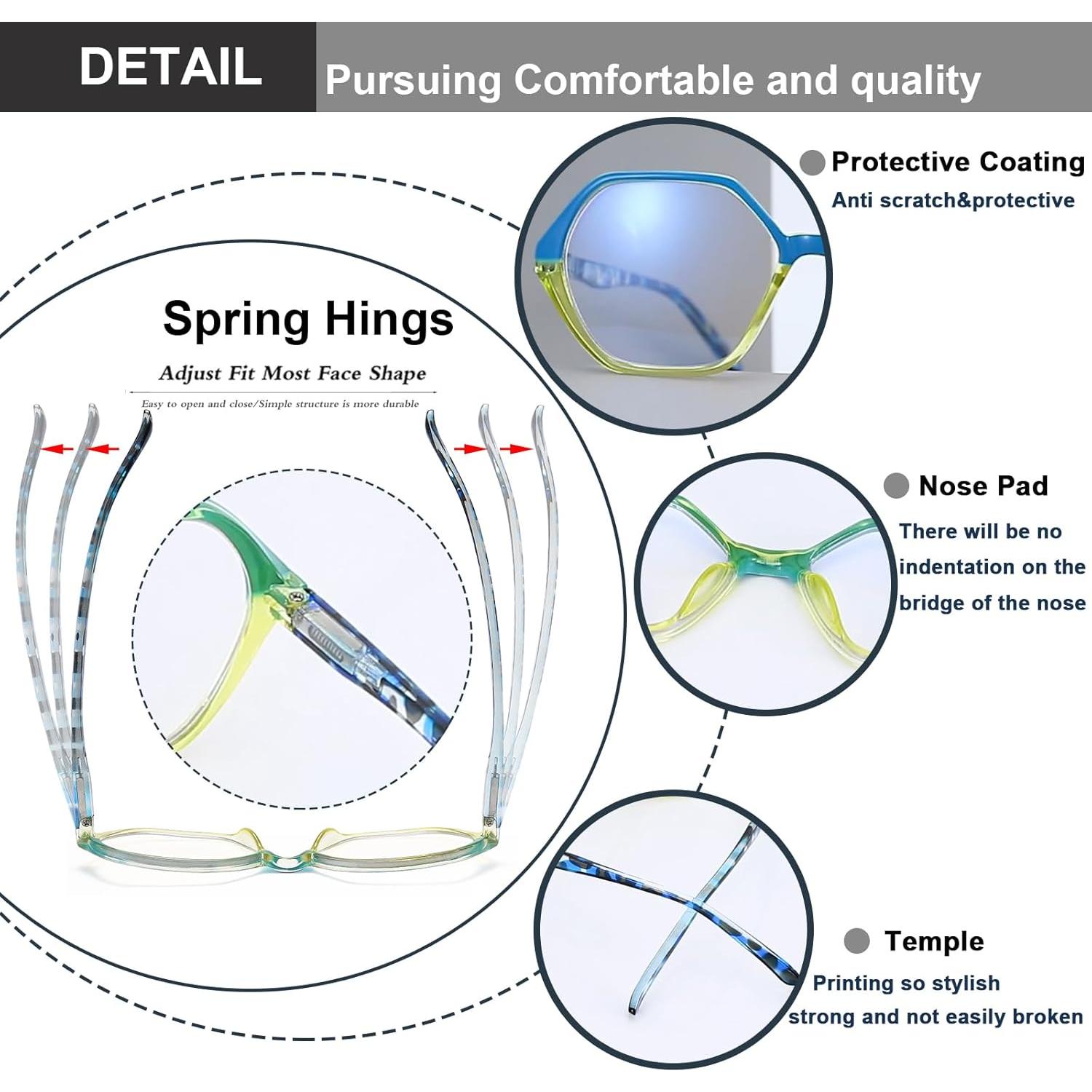 Gafas de lectura EYEURL 4-Pack diseño vintage 3.5x