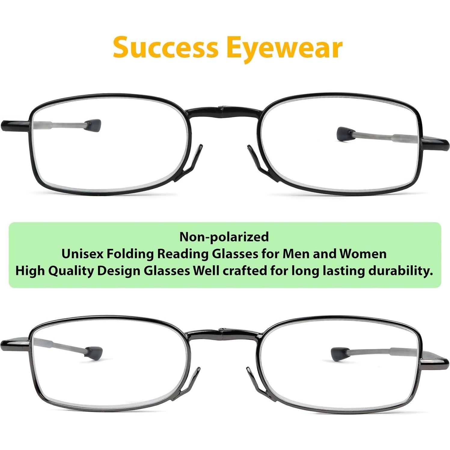 Gafas de lectura Success Eyewear 2 pares plegables unisex
