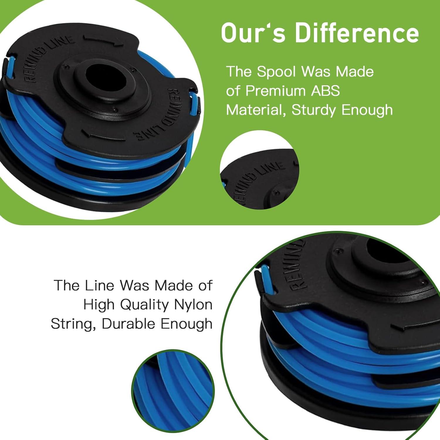 Carrete de hilo KST-120X Kobalt 40V 6 piezas 20 pies nylon