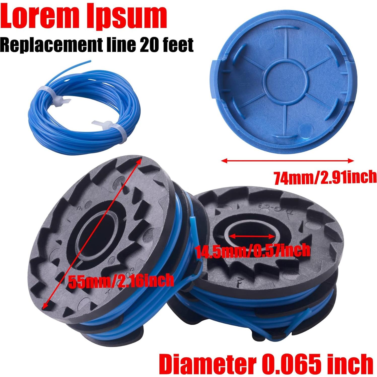 Carrete de Reemplazo Kobalt KST-120X 6 Paquetes 20 pies 0.065"