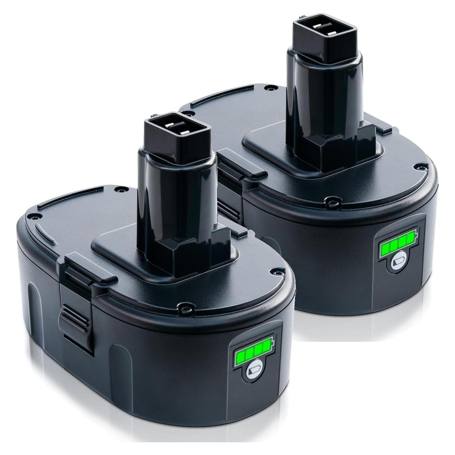 2 Baterías de Litio-ion 6.5Ah para Dewalt 18V DC9096 DC9098