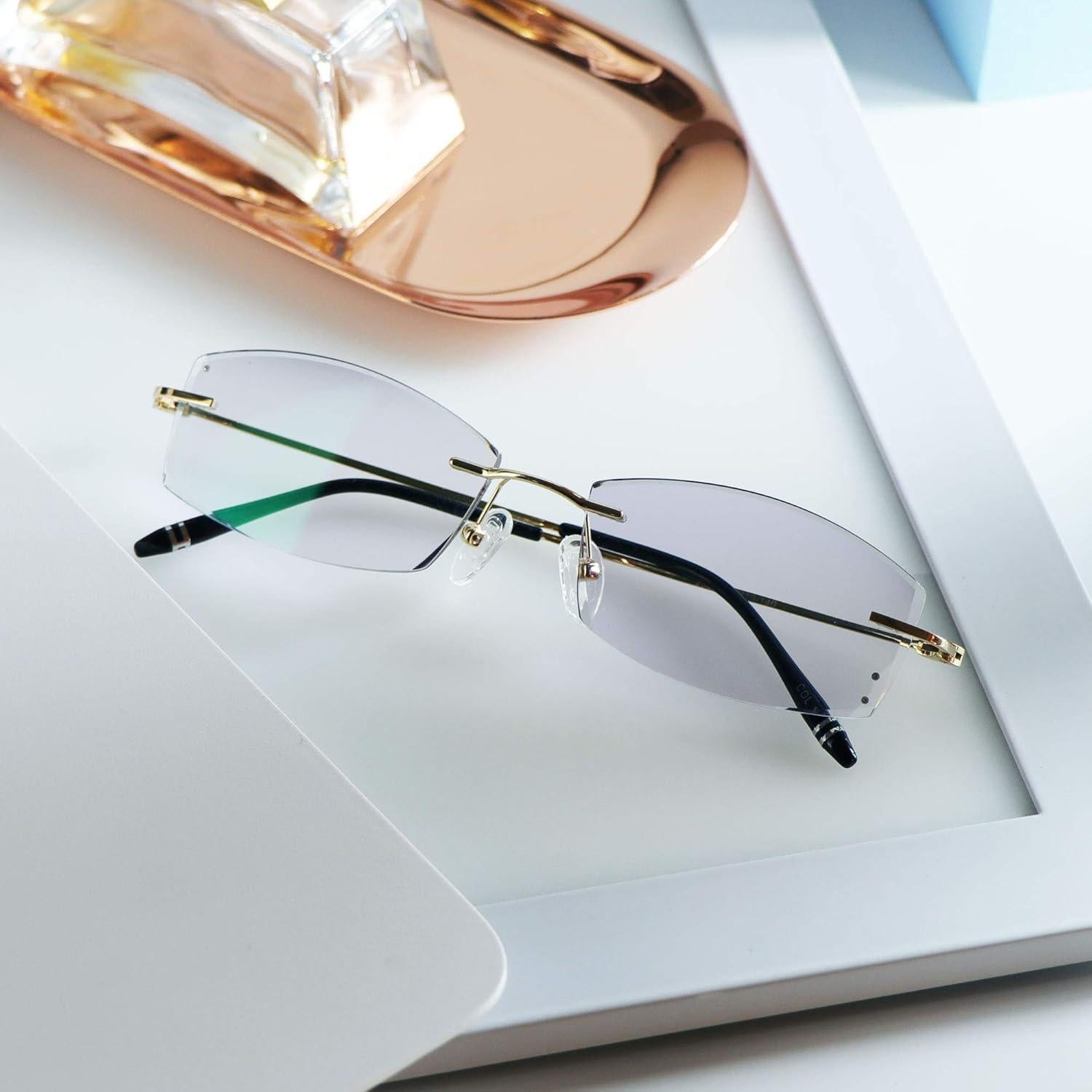 Gafas de bloqueo luz azul LifeArt +2.00 unisex oro