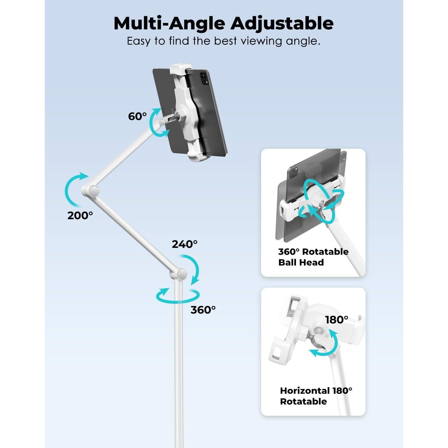 Soporte de Piso Viozon para Tabletas 4.7-13" Ajustable