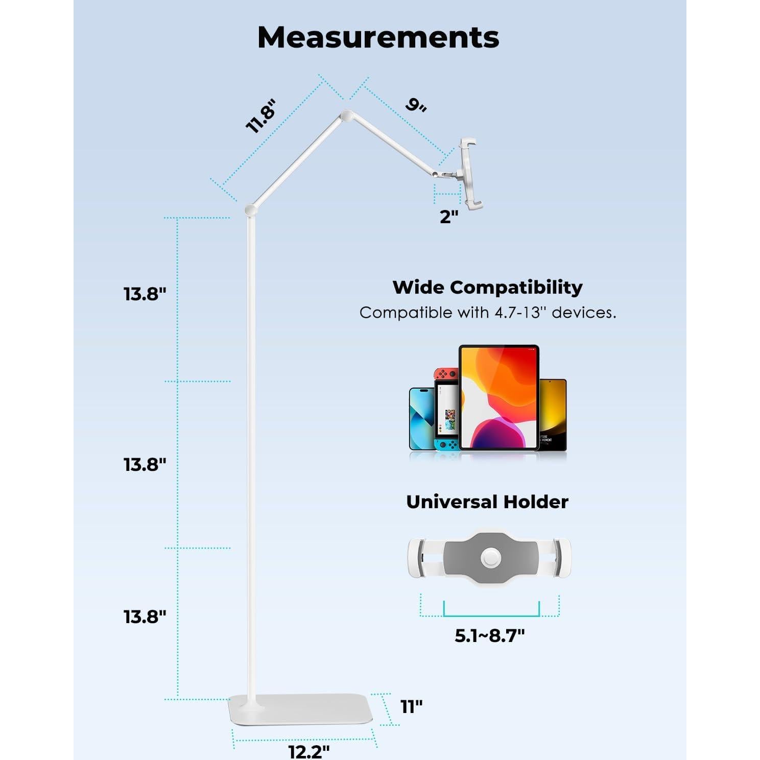 Soporte de Piso Viozon para Tabletas 4.7-13" Ajustable