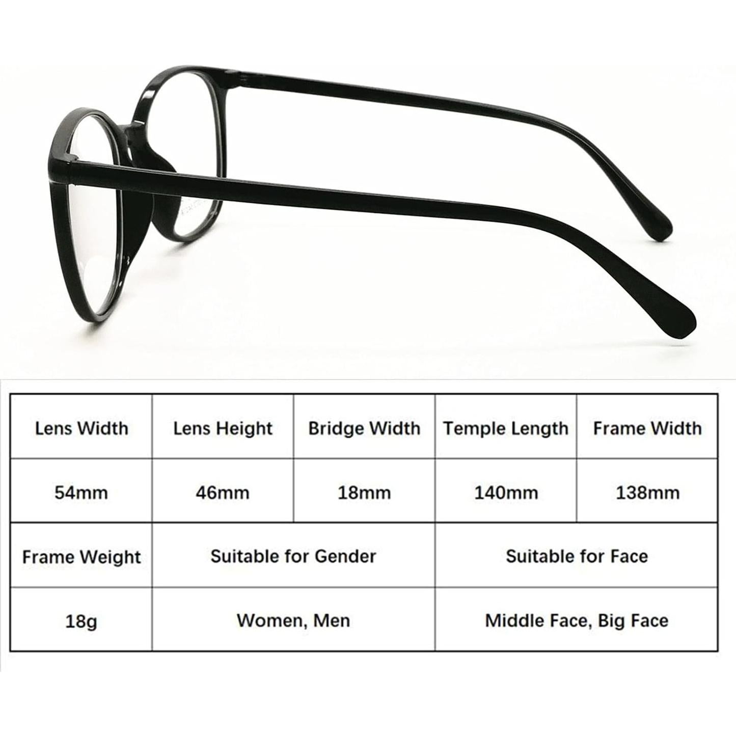 Gafas de lectura Optifine 3.0x bloqueo luz azul para caras grandes