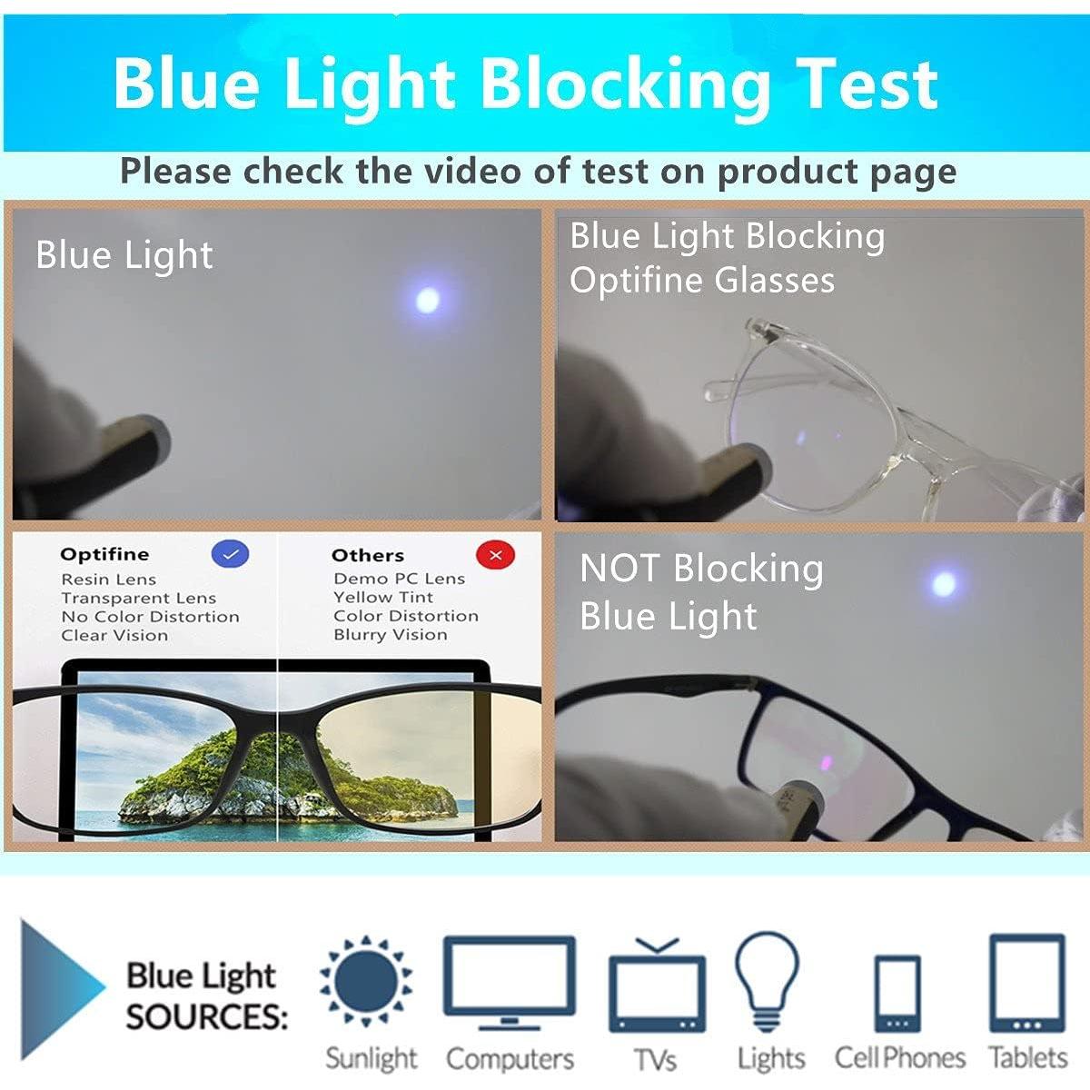 Gafas de lectura Optifine 3.0x bloqueo luz azul para caras grandes