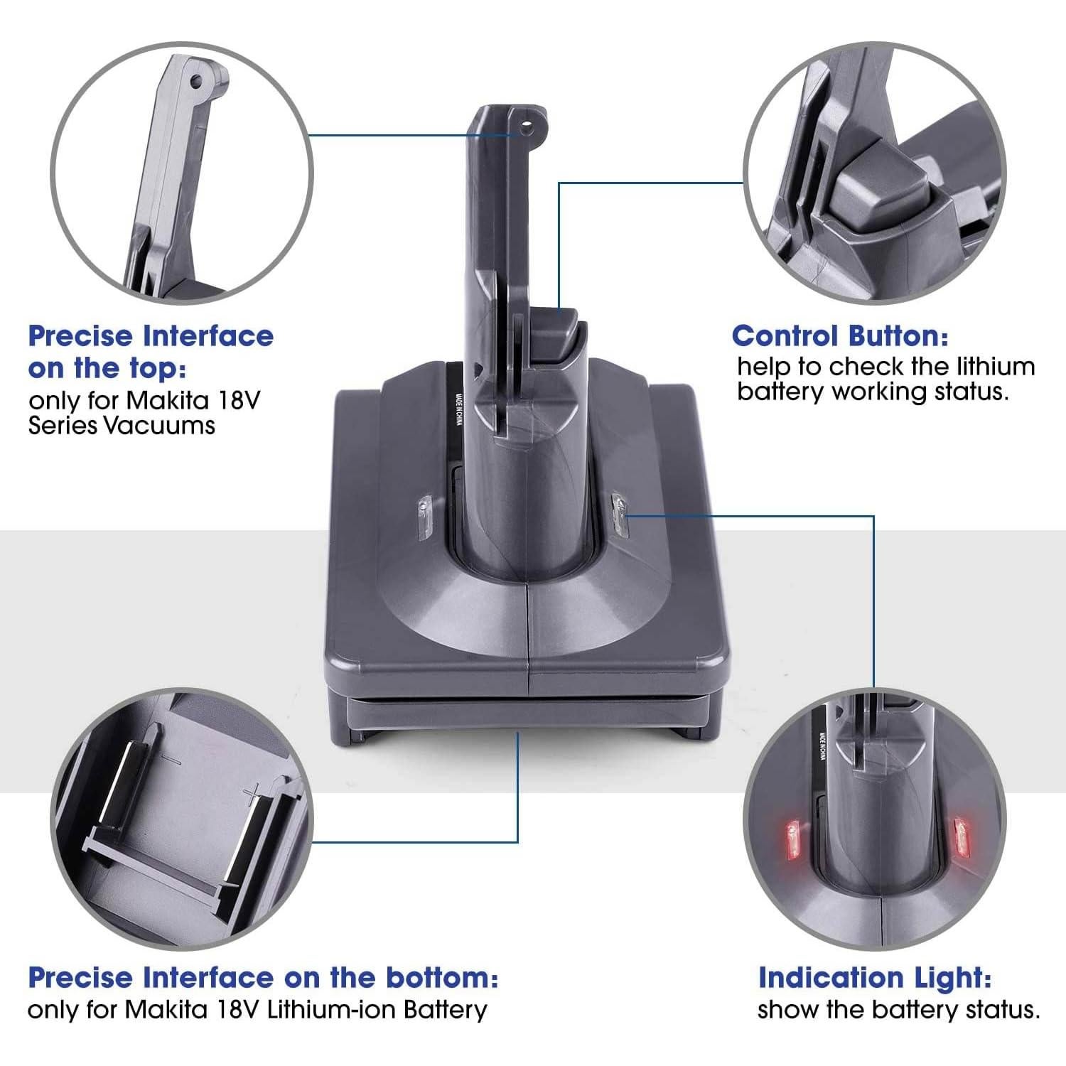 Adaptador de Batería para Aspiradora Dyson V7 V8 - TPDL