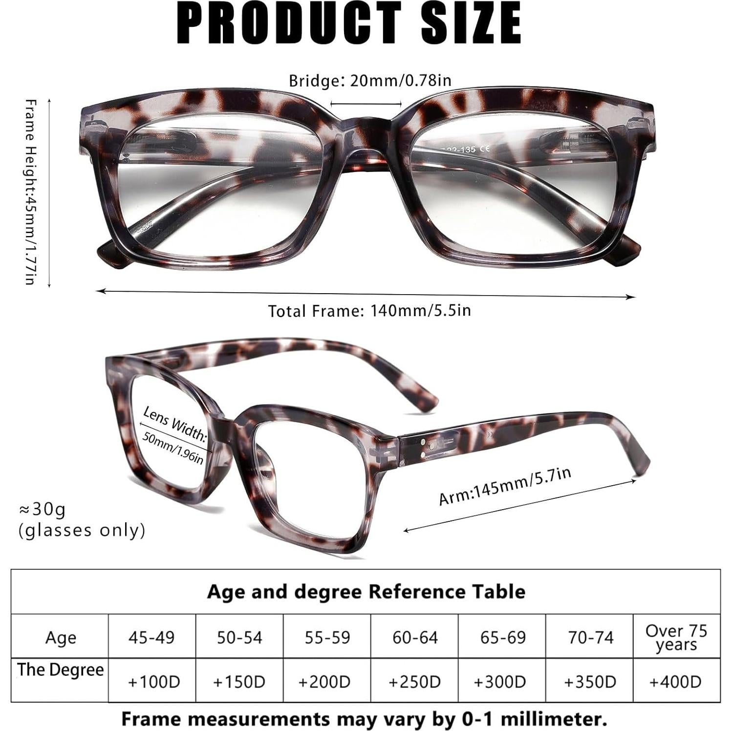 Paquete de 3 Gafas de Lectura Mujeres +2.5 Bloqueo Luz Azul