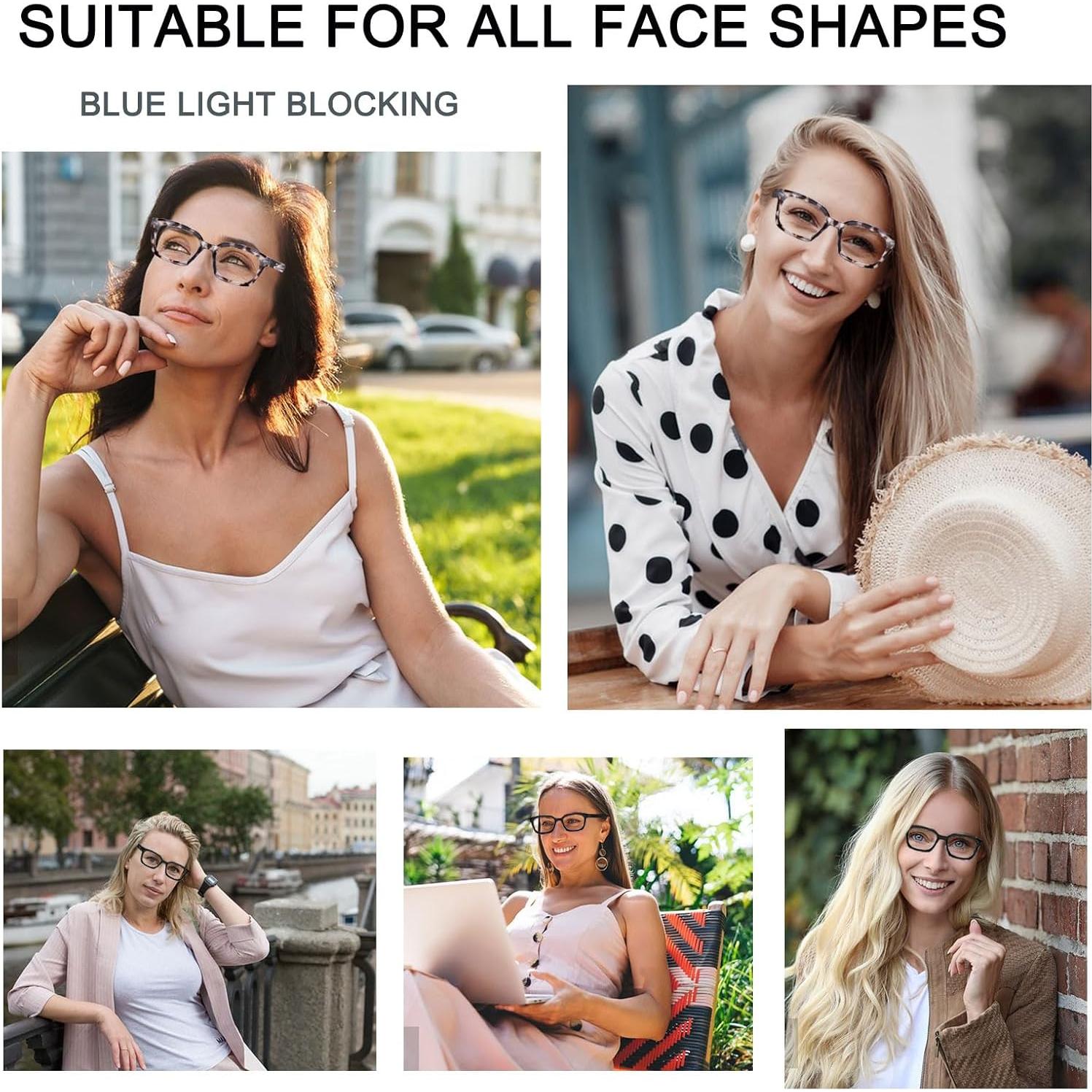 Paquete de 3 Gafas de Lectura Mujeres +2.5 Bloqueo Luz Azul