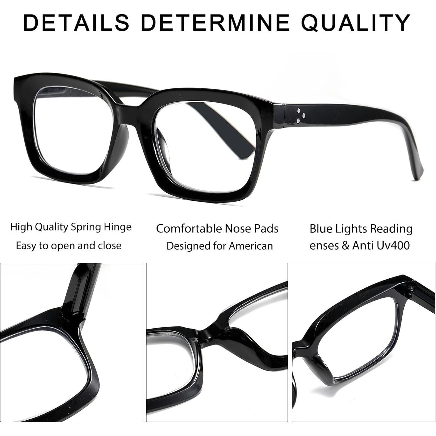 Paquete de 3 Gafas de Lectura Mujeres +2.5 Bloqueo Luz Azul