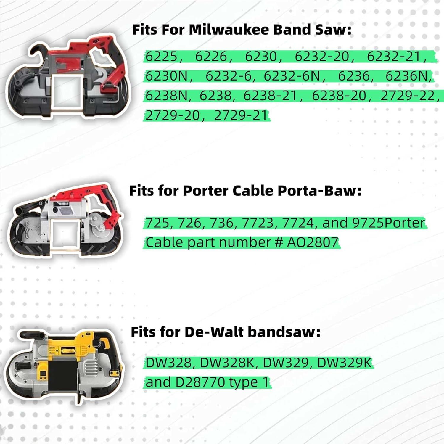 6 Neumáticos de Reemplazo AXYUADA 45-69-0010 para Sierra de Banda