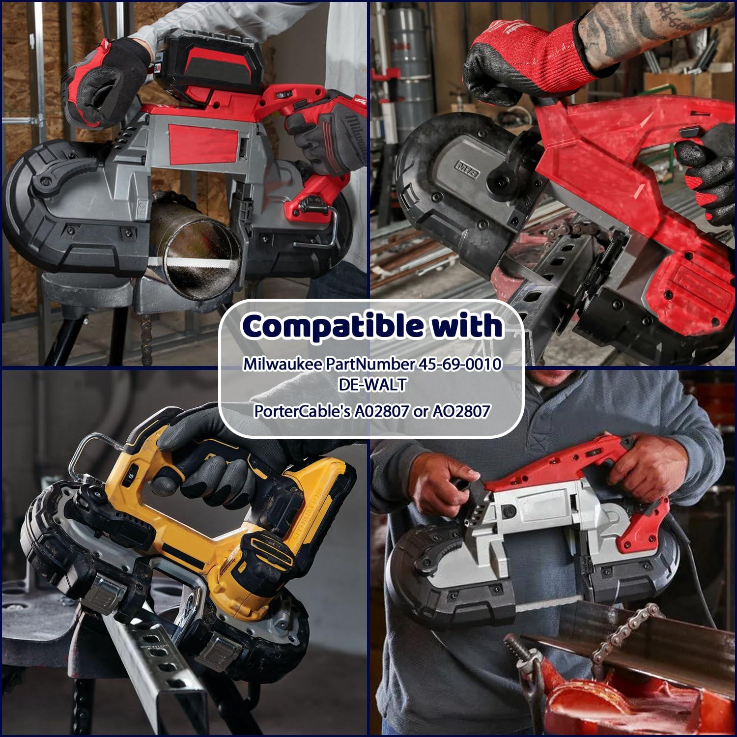 4 Reemplazos Neumáticos Polea Sierra Banda Milwaukee 6225-6238