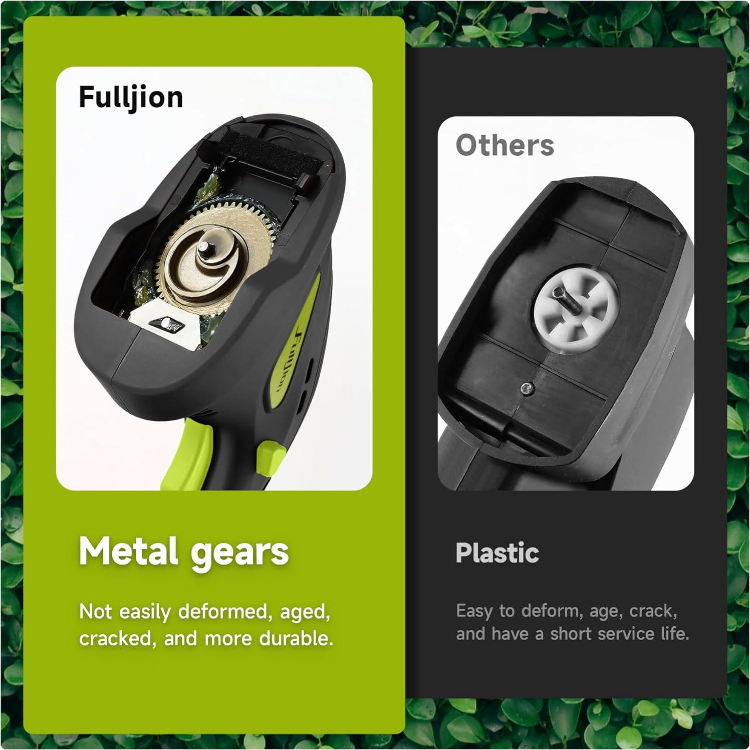 Cortadora de Setos Inalámbrica Fulljion 21V 2 en 1 con Baterías