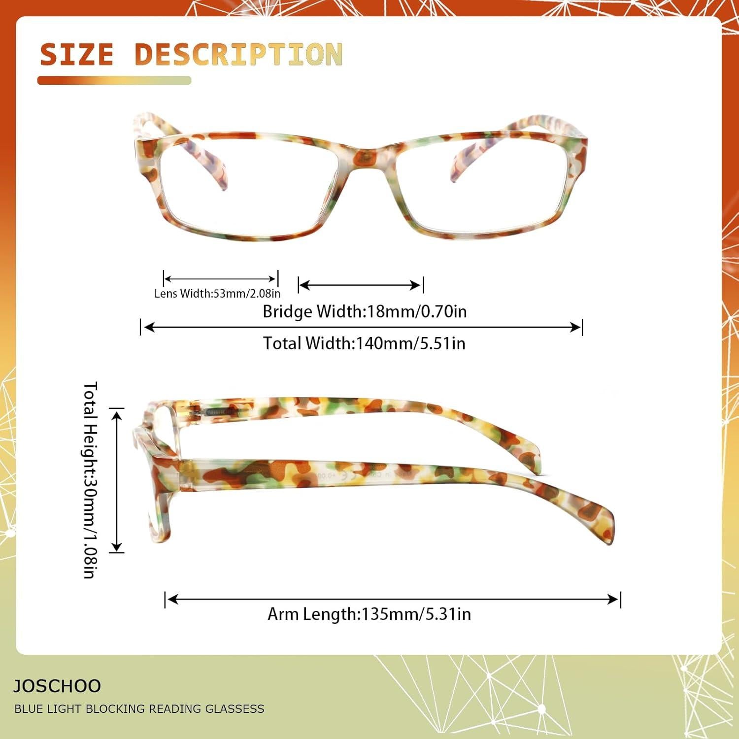 Gafas de lectura JOSCHOO 6 pares bloqueo luz azul colores