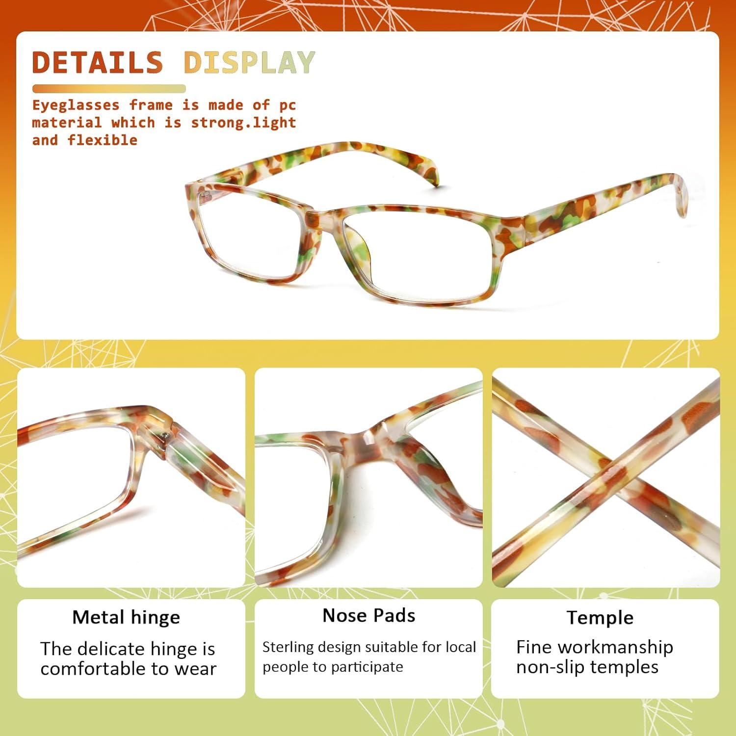 Gafas de lectura JOSCHOO 6 pares bloqueo luz azul colores