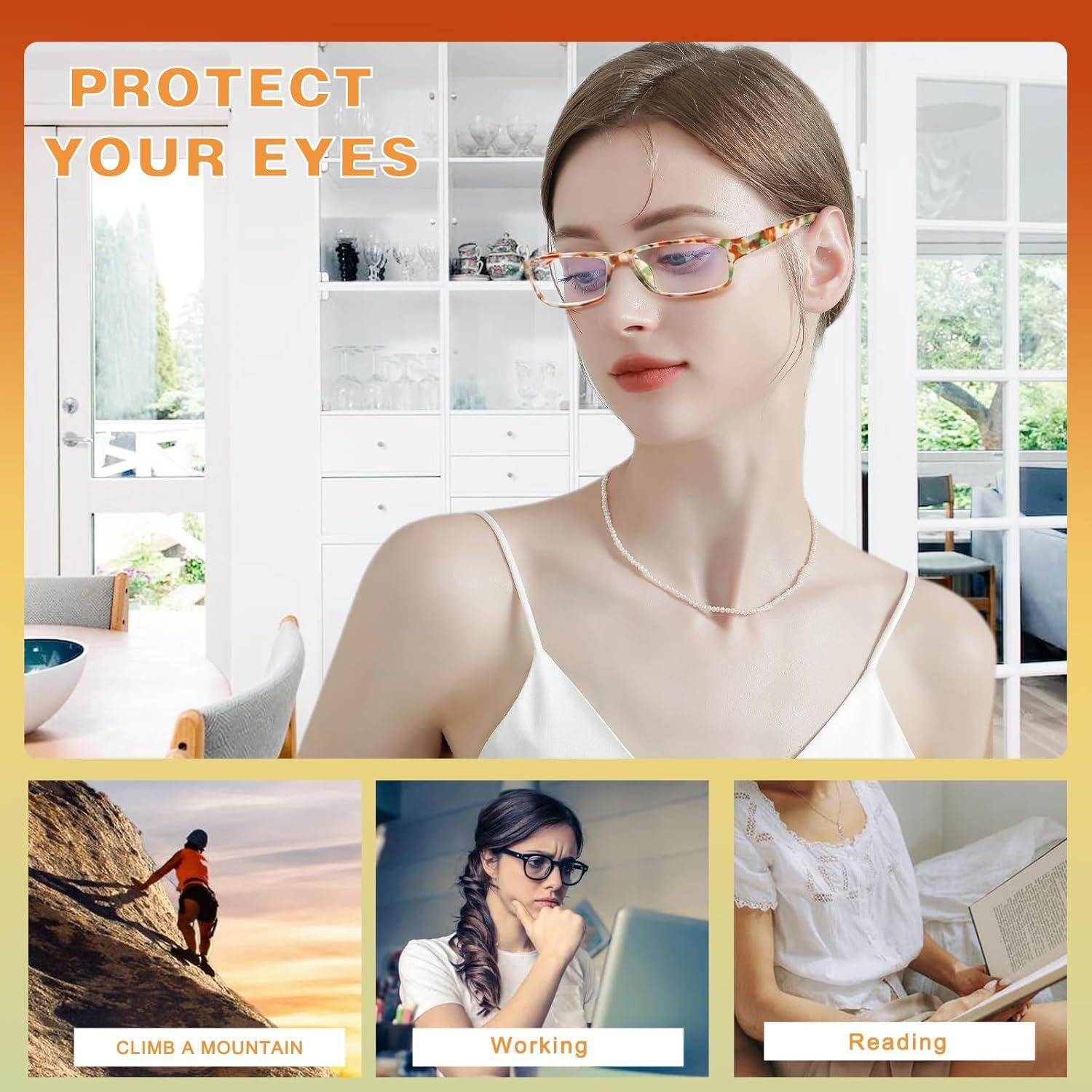 Gafas de lectura JOSCHOO 6 pares bloqueo luz azul colores