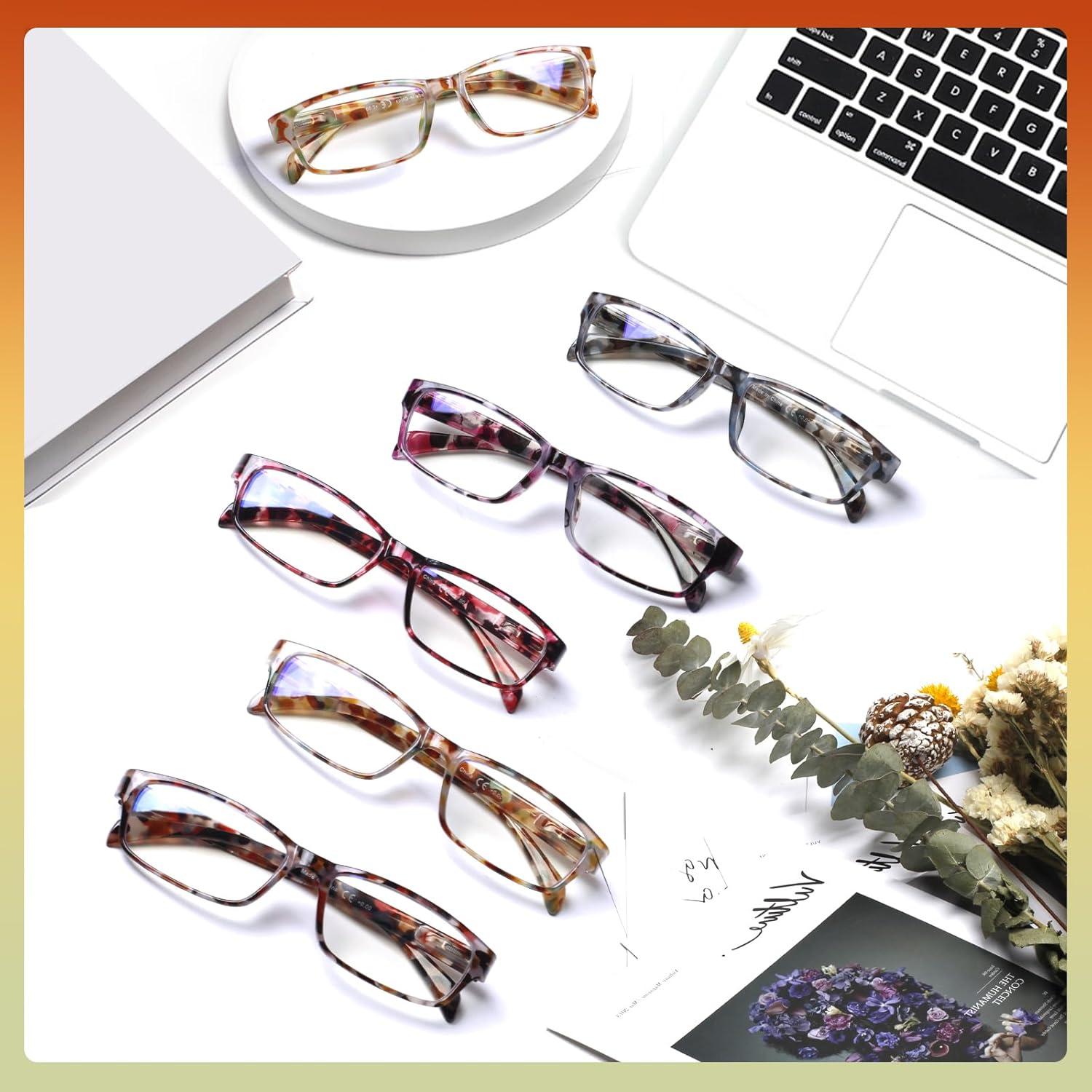 Gafas de lectura JOSCHOO 6 pares bloqueo luz azul colores