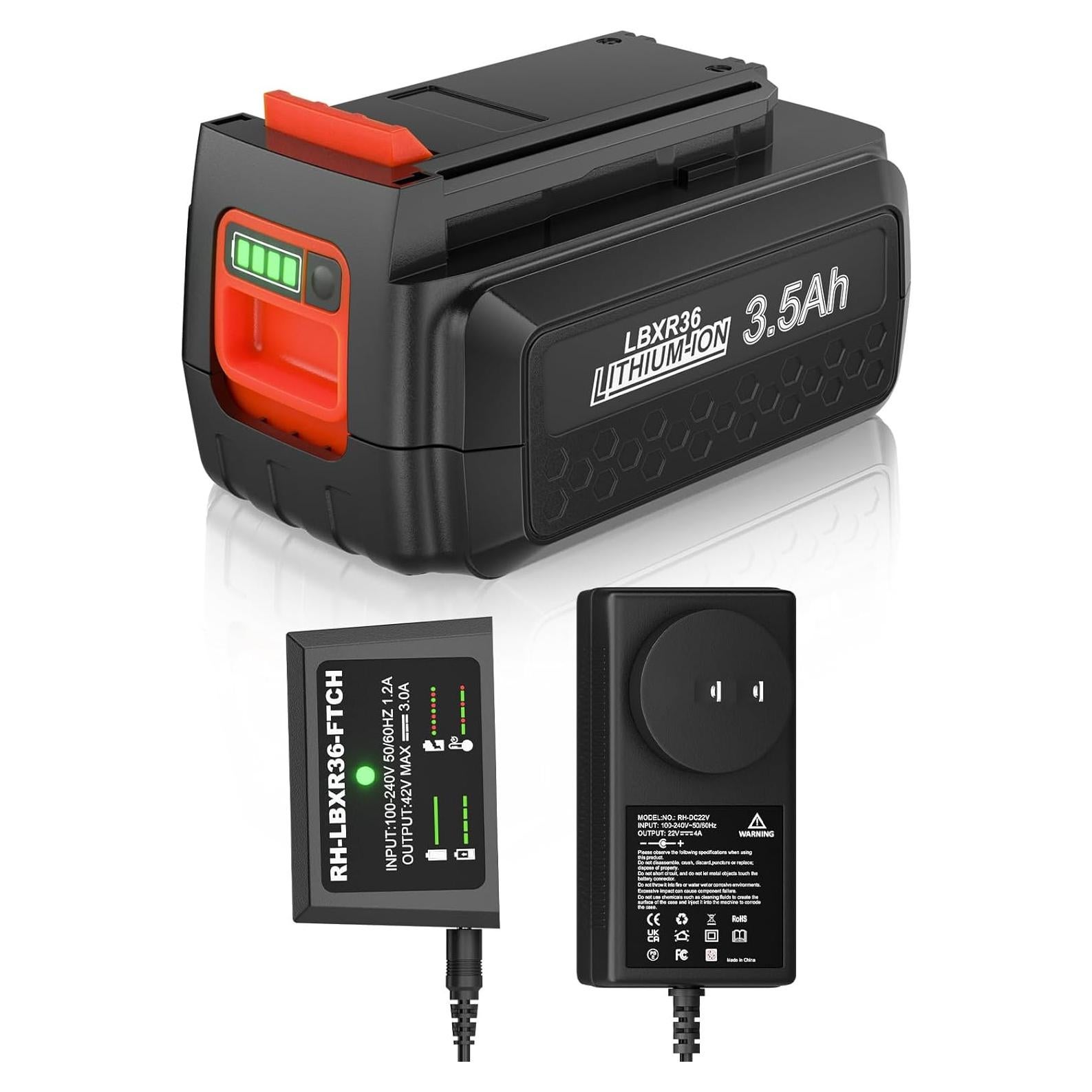 Batería de Litio 3500mAh y Cargador Black & Decker 40V