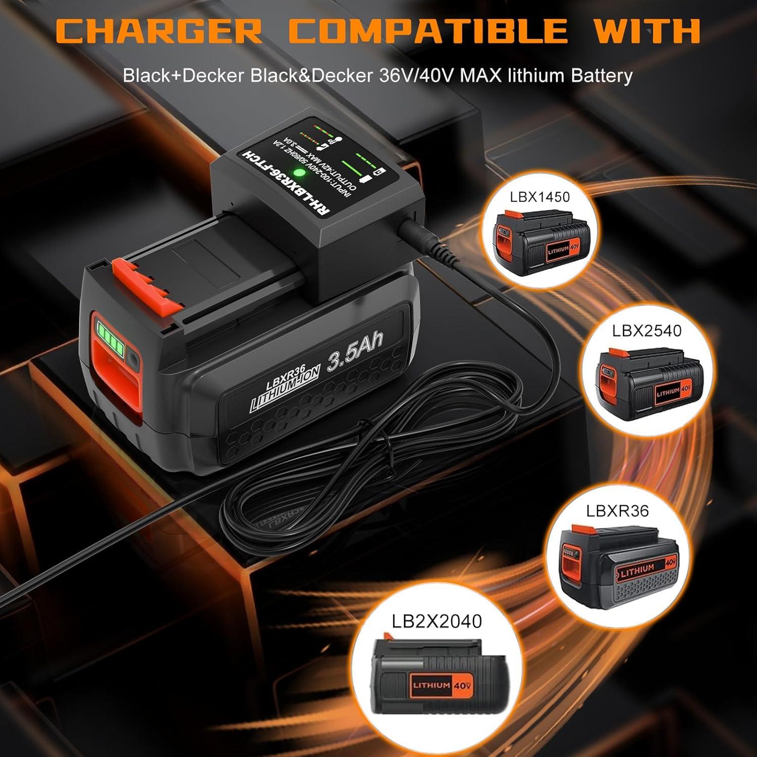 Batería de Litio 3500mAh y Cargador Black & Decker 40V