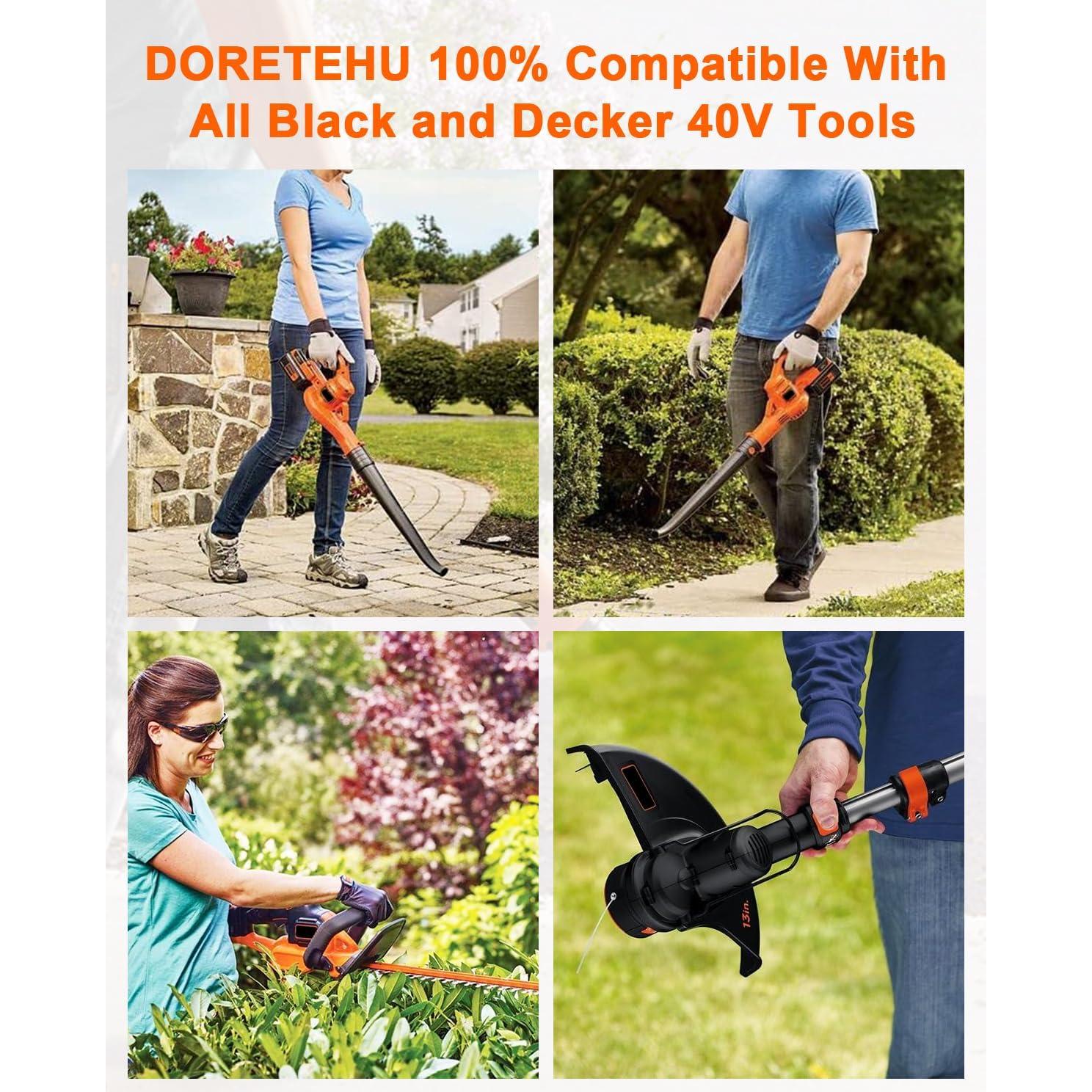 Batería DORETEHU 40V 3000mAh Compatible Black & Decker