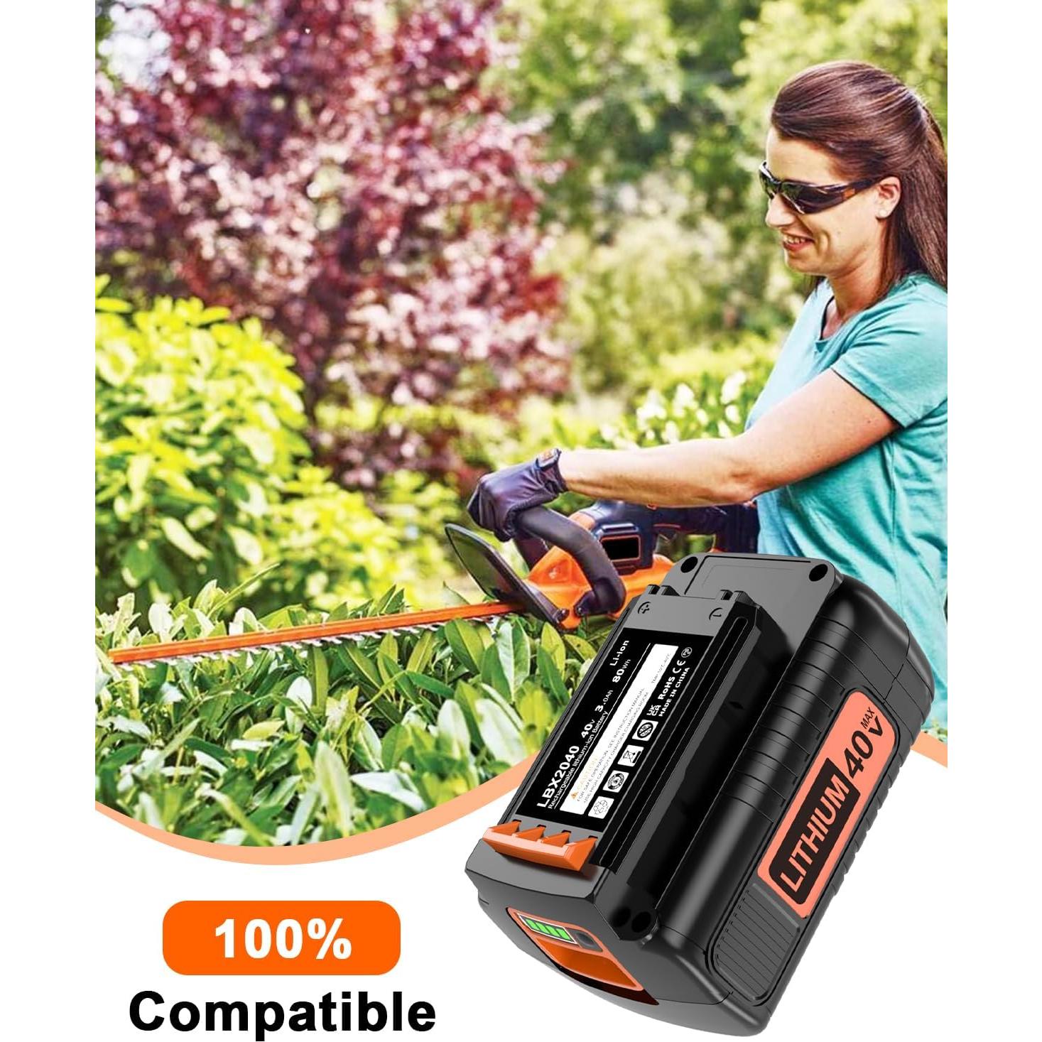 Batería DORETEHU 40V 3000mAh Compatible Black & Decker