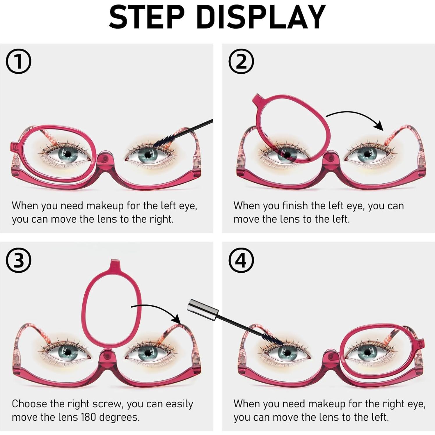 Gafas de Lectura Plegables MMOWW para Maquillaje 3.0x