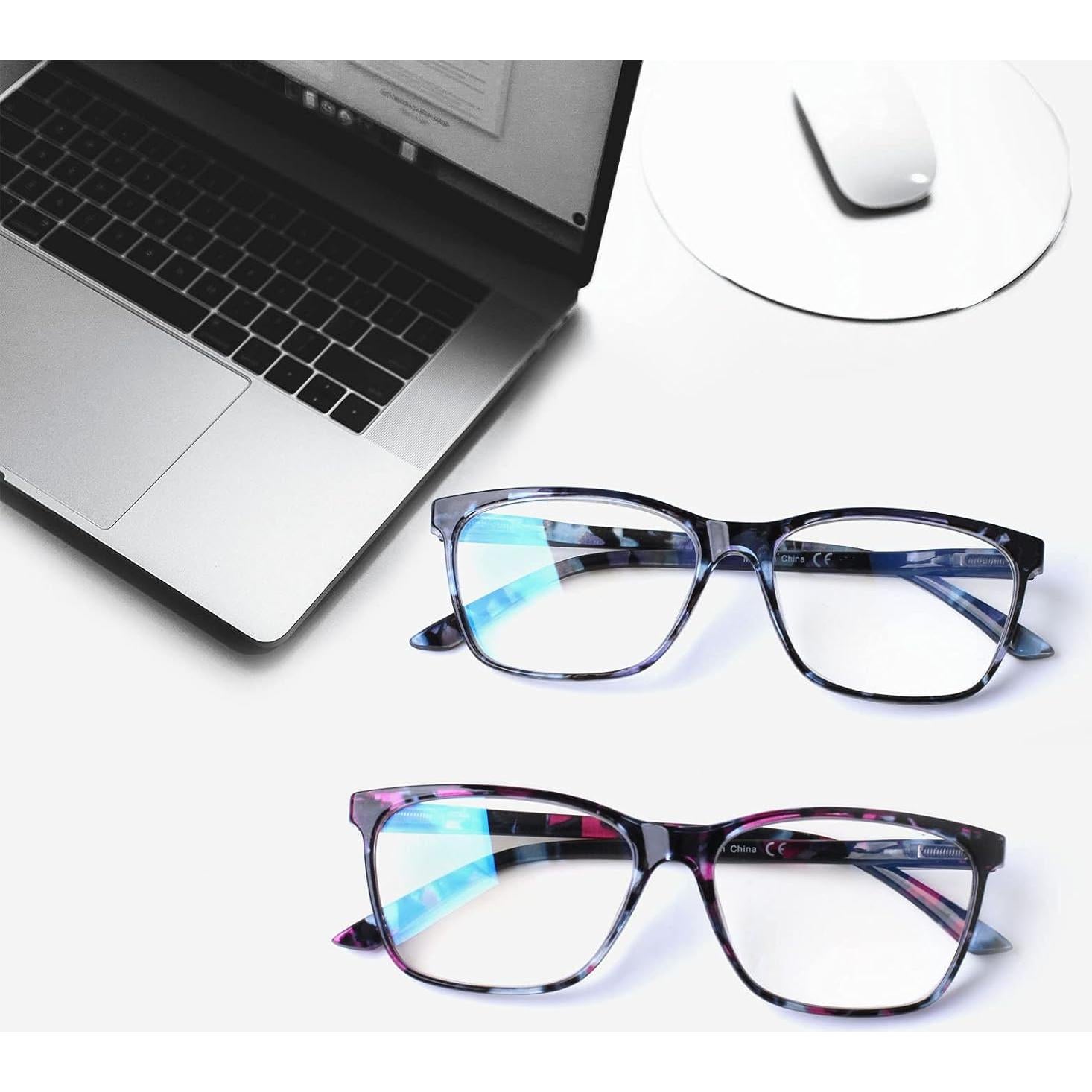 Gafas de lectura multifocal COJWIS con bloqueo luz azul 3.0x