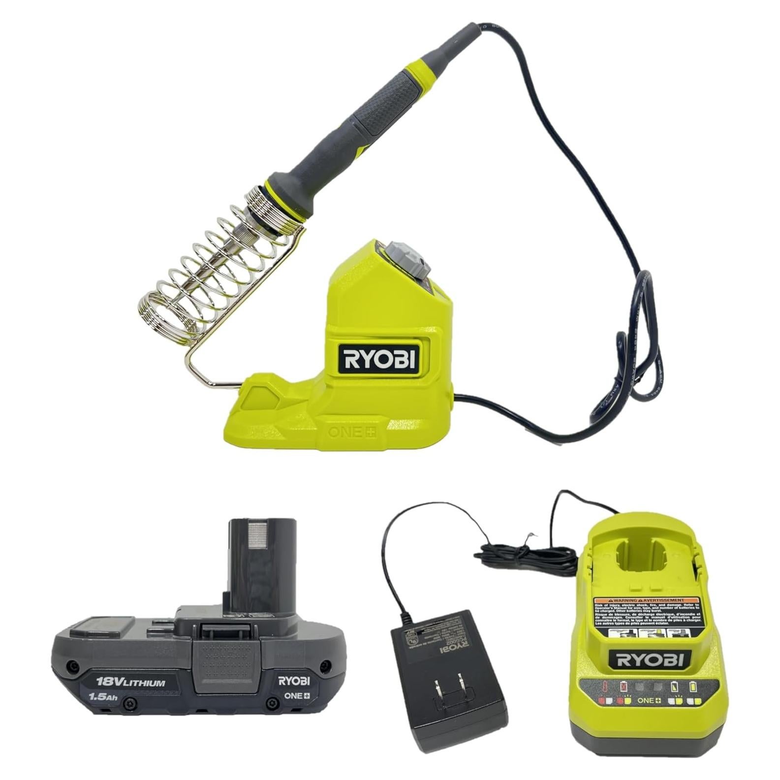 Soldador Inalámbrico RYOBI 18V 120W con Batería y Cargador