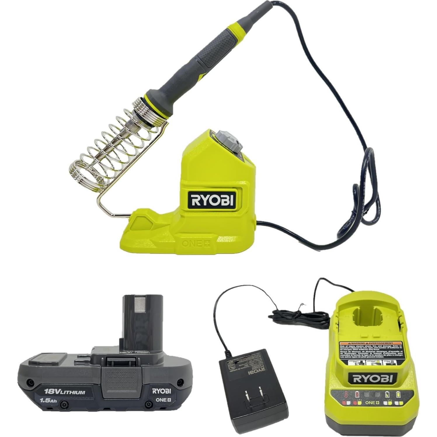 Soldador Inalámbrico RYOBI 18V 120W con Batería y Cargador