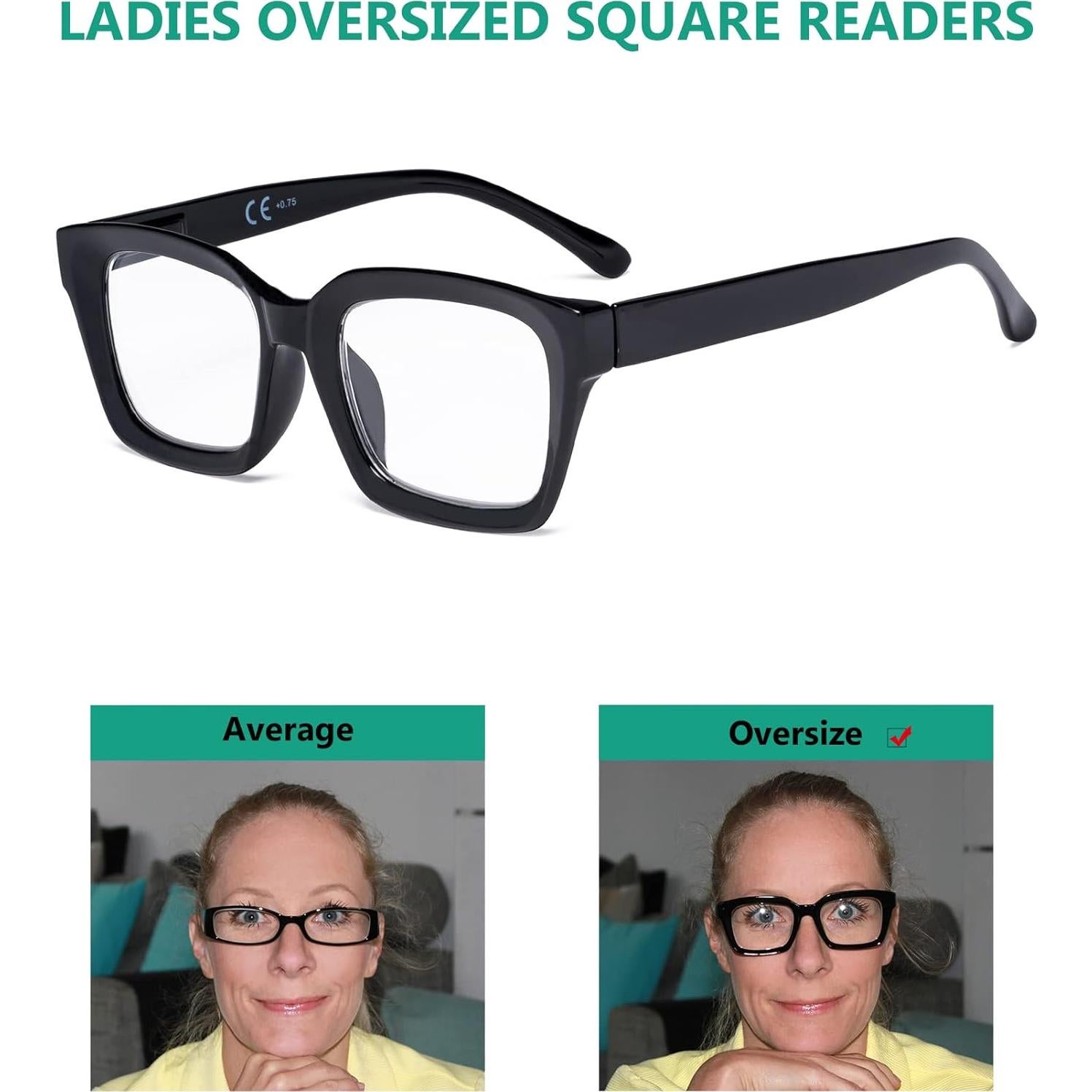 Gafas de Lectura Eyekepper 4 Paquetes Mujeres Cuadradas