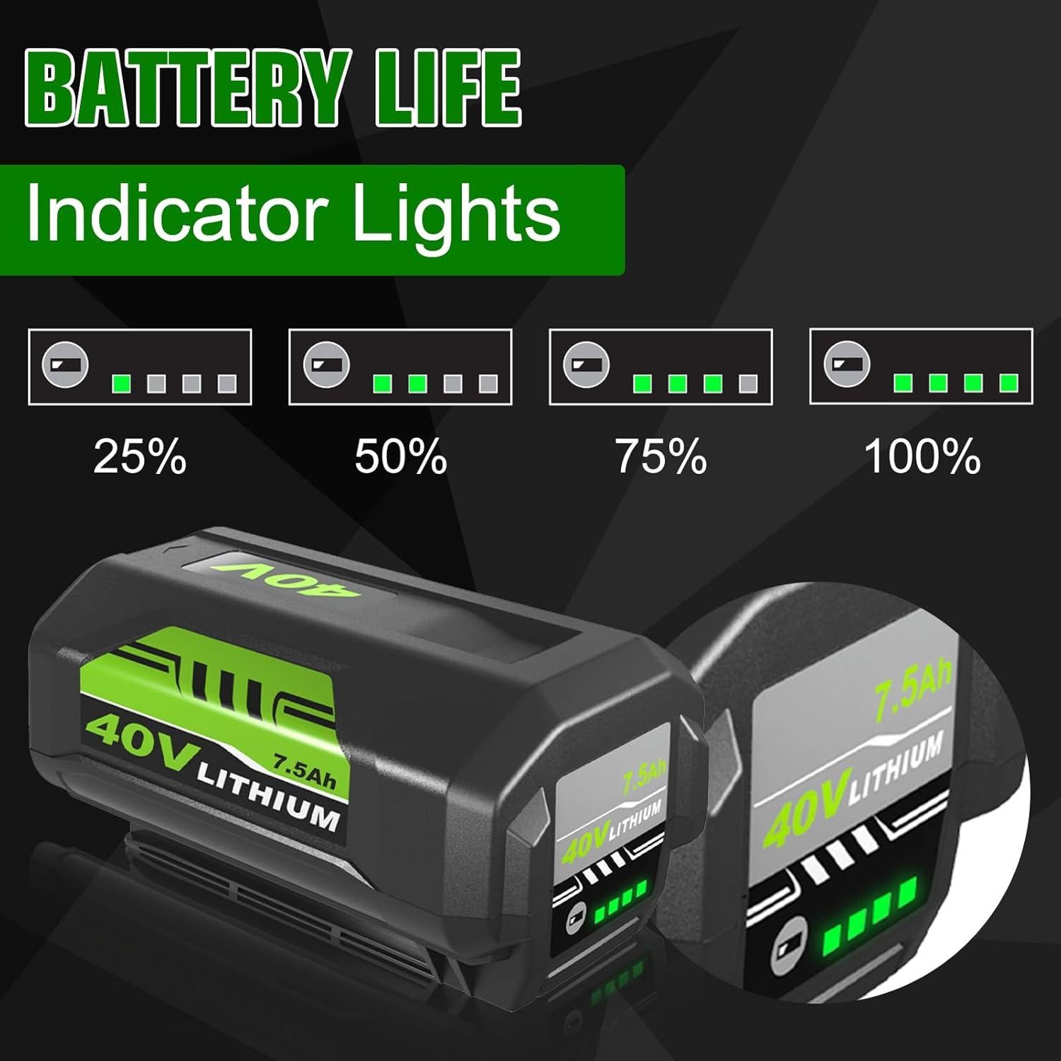 Batería de Reemplazo 7500mAh OHYES para Ryobi 40V Li-ion