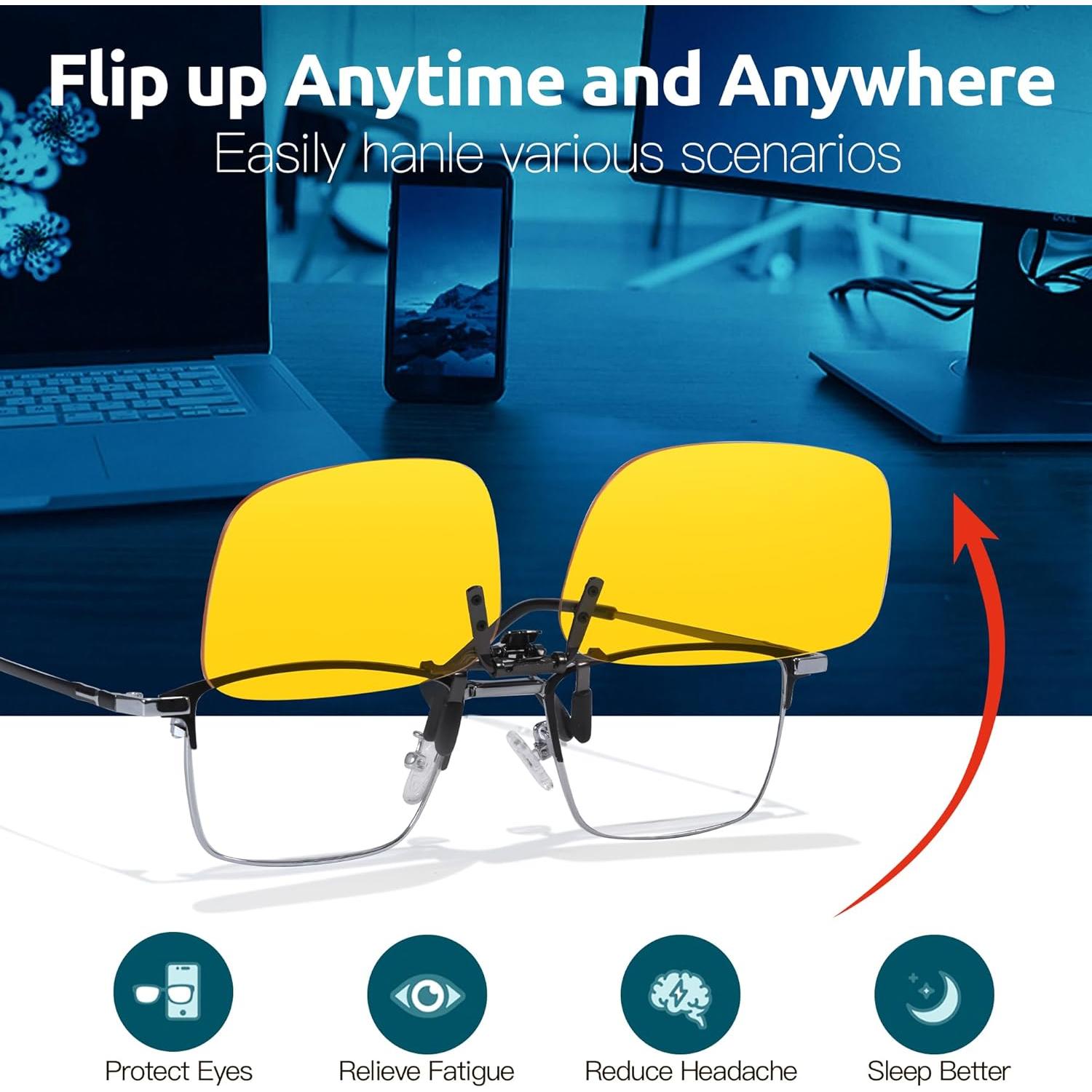 Gafas Clip-On Trysee TS1007 Protección Luz Azul 62mm