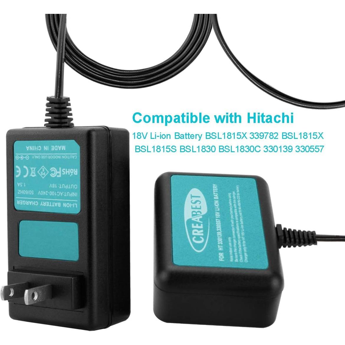 Cargador de Batería Creabest 18V para Hitachi BSL1830C BSL1815X