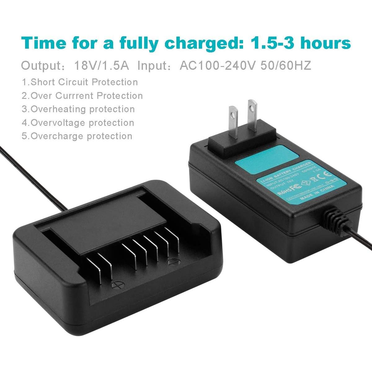 Cargador de Batería Creabest 18V para Hitachi BSL1830C BSL1815X