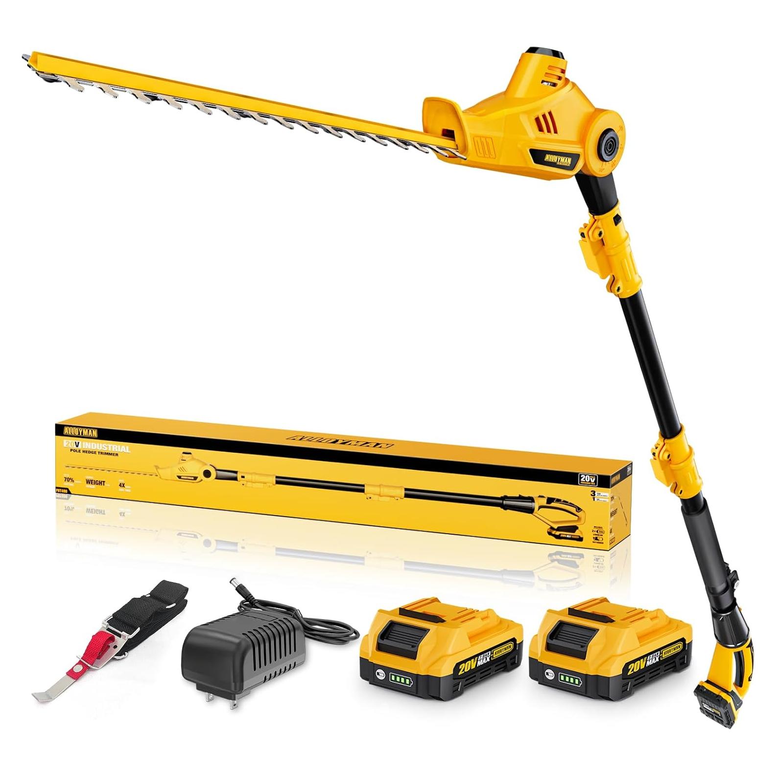 Cortadora de Setos Telescópica Alloyman 20V 2.4m 2 Baterías