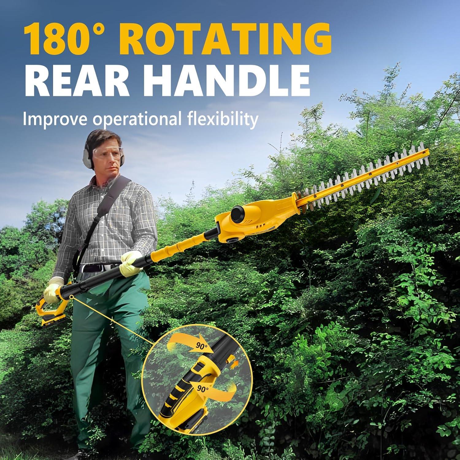 Cortadora de Setos Telescópica Alloyman 20V 2.4m 2 Baterías