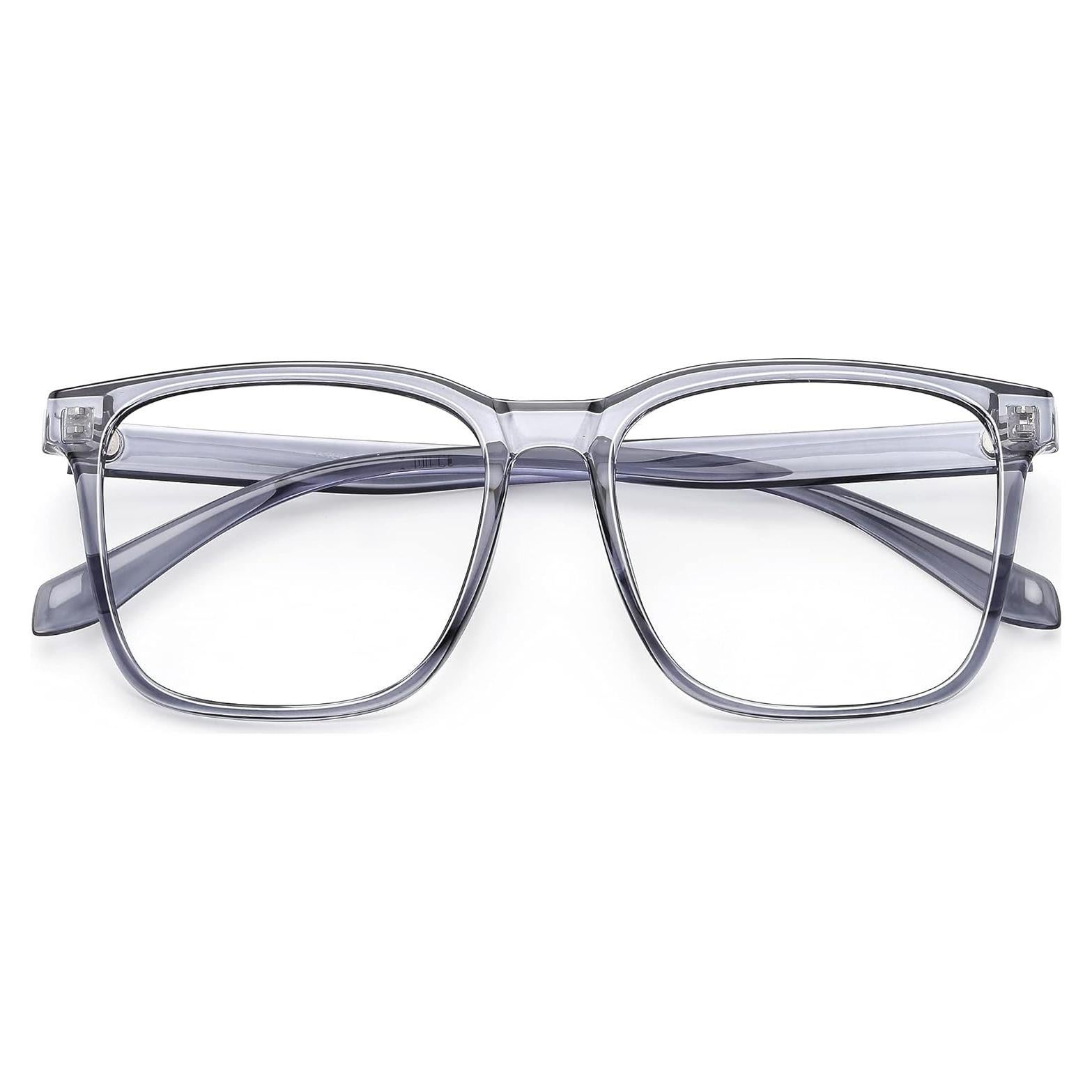 Gafas Anti Luz Azul TEAPLMTT Cuadradas Grises para Computadora