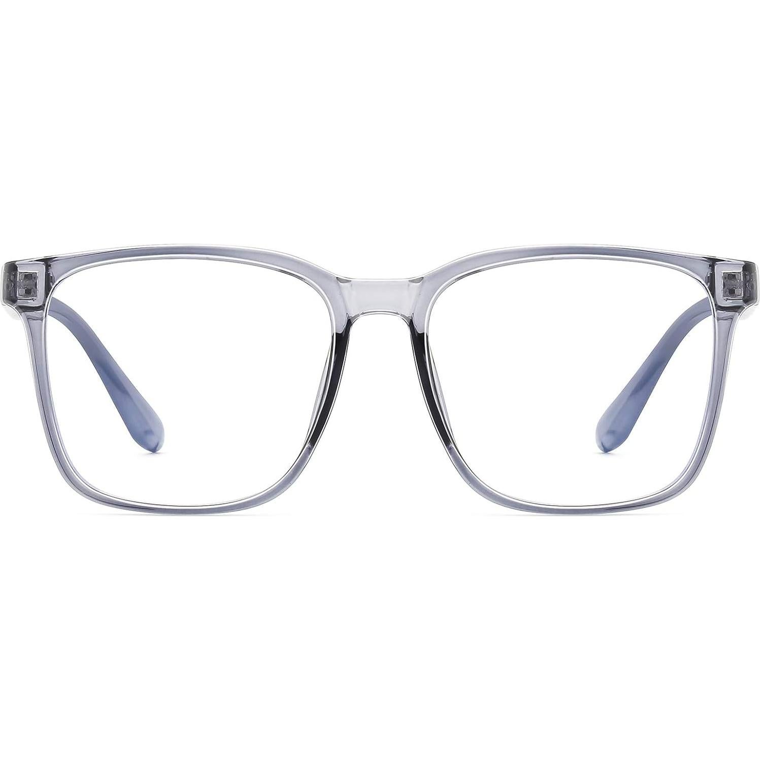 Gafas Anti Luz Azul TEAPLMTT Cuadradas Grises para Computadora