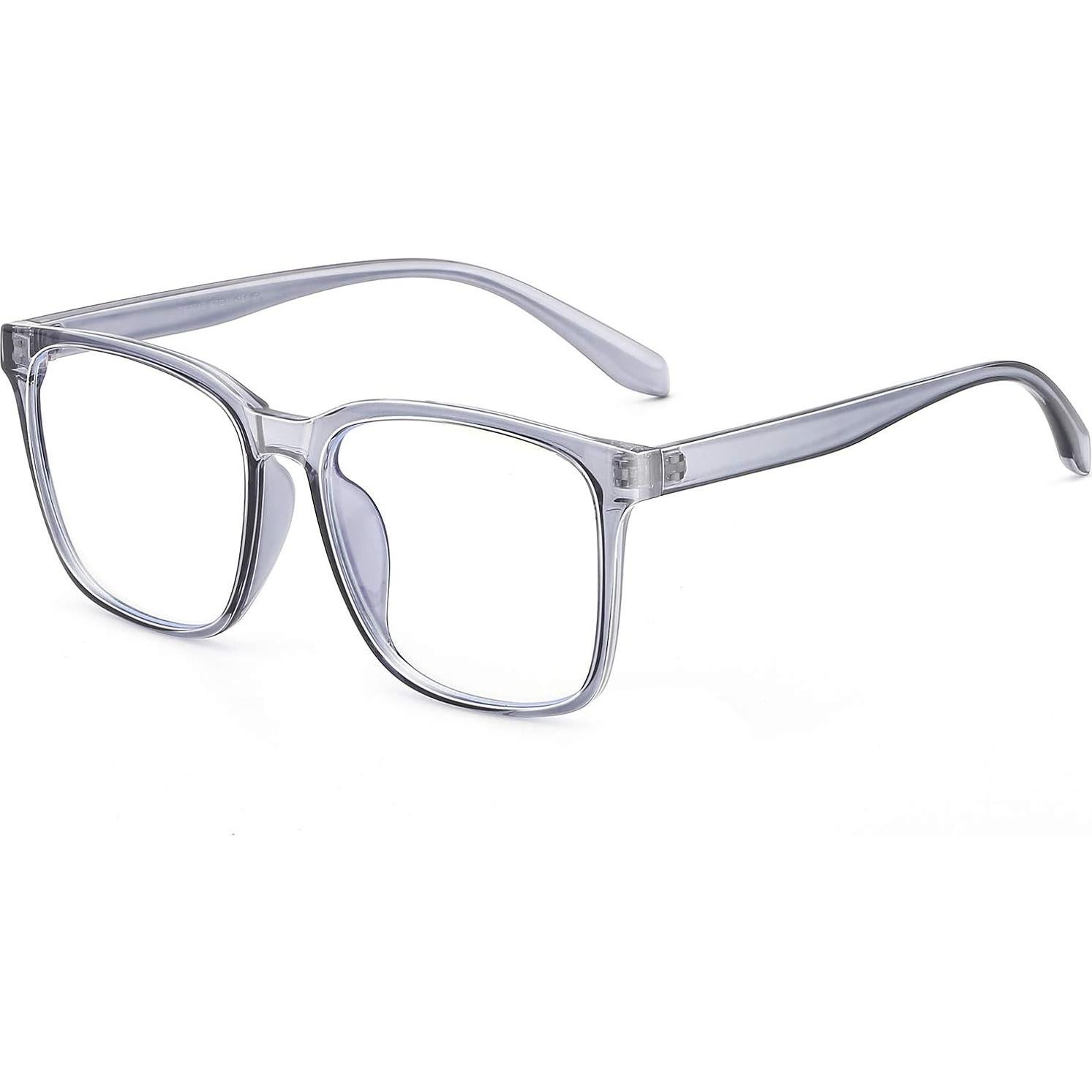 Gafas Anti Luz Azul TEAPLMTT Cuadradas Grises para Computadora