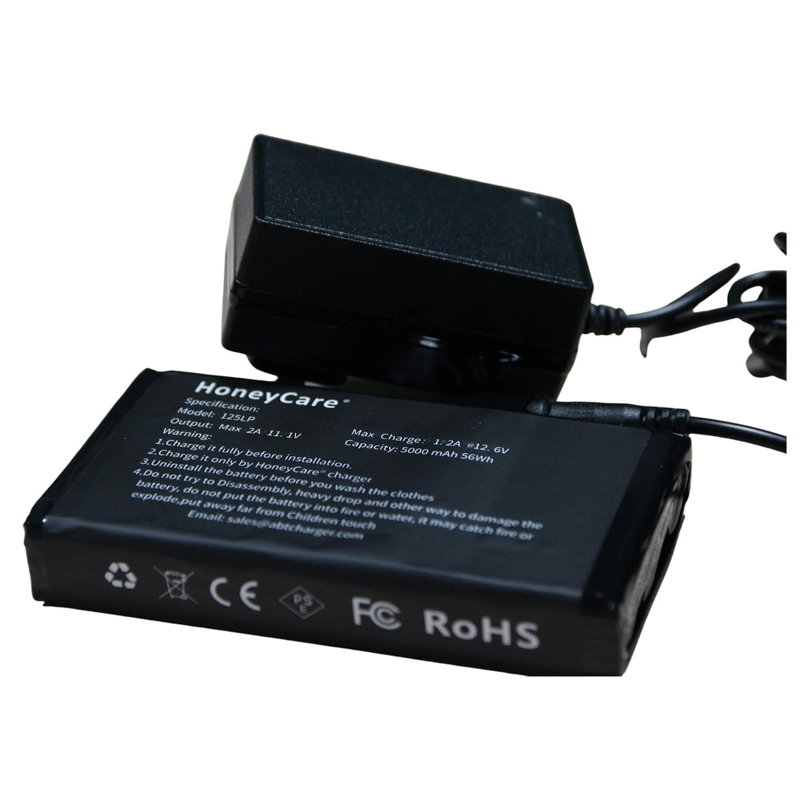 Batería de Reemplazo 12V 5AH HoneyCare para Chaquetas Calentadas