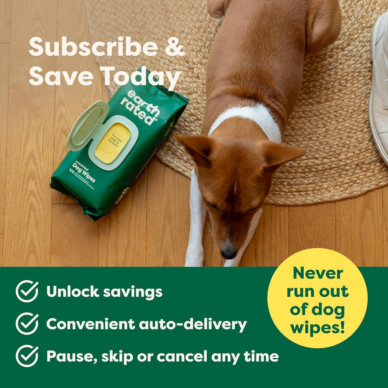 Toallitas para Mascotas Earth Rated 100 Unidades Hipoalergénicas