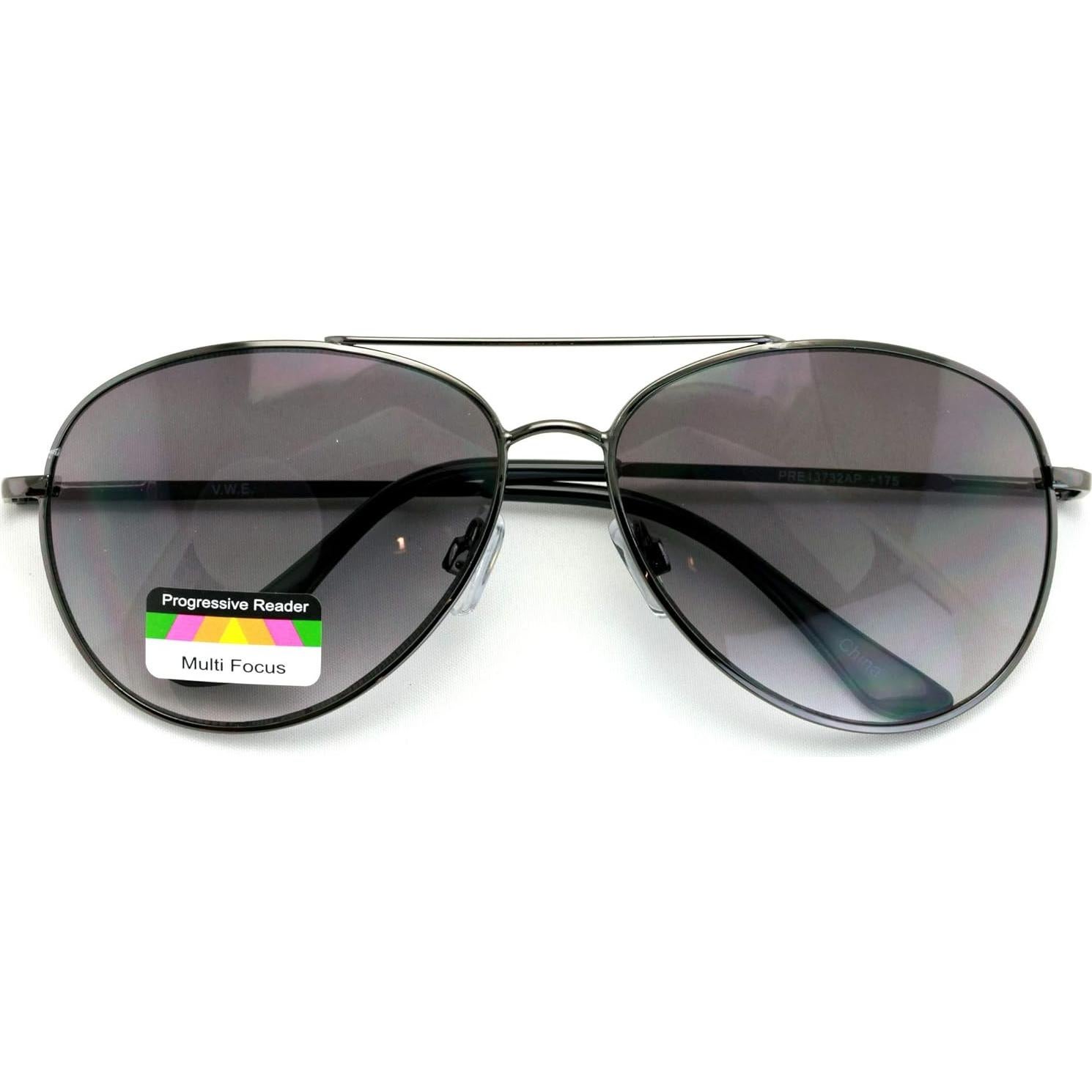 Gafas de lectura progresivas Tri-Focal Gunmetal 2.25x