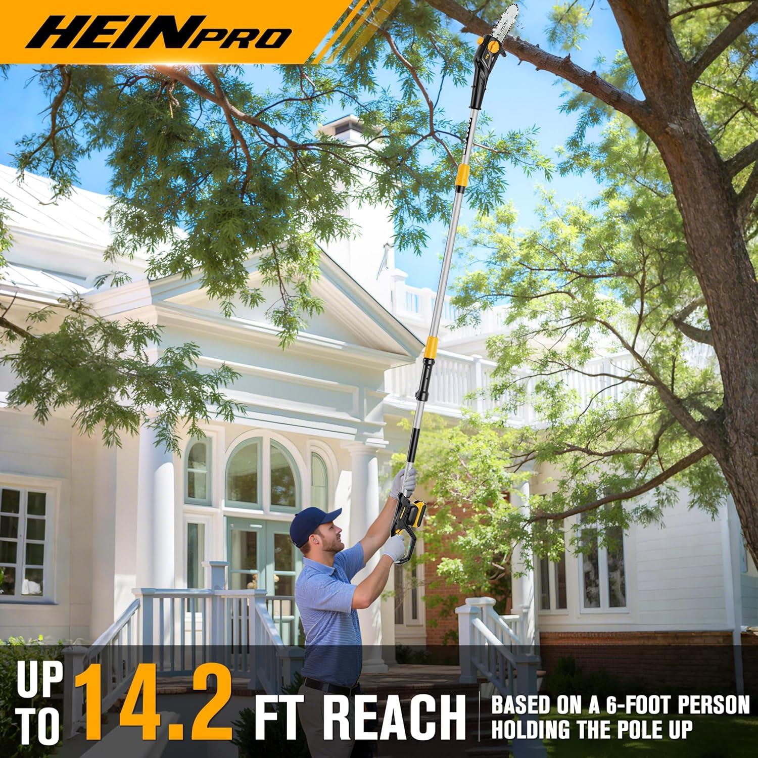 Sierra de Poste Inalámbrica HEINPRO 8" 20V, Alcance 4.3m