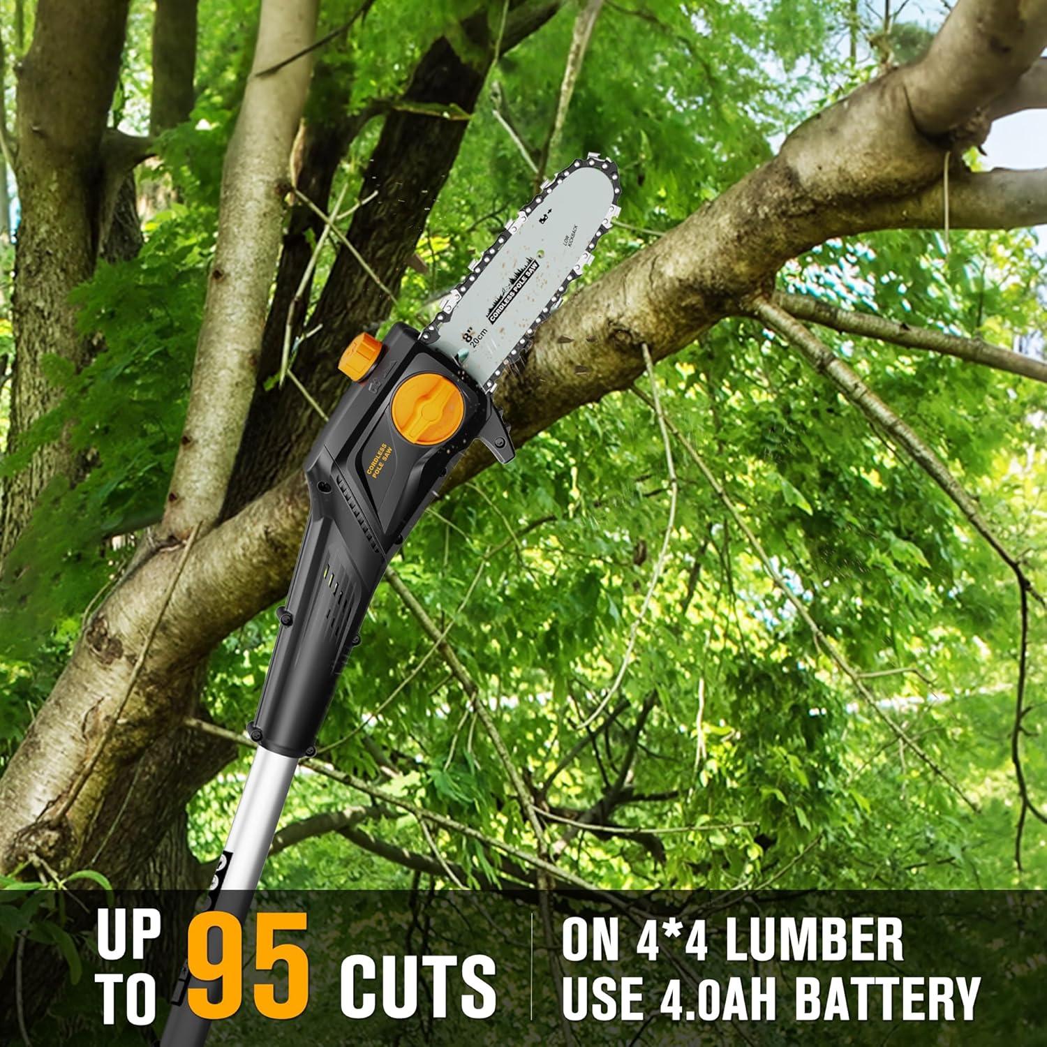 Sierra de Poste Inalámbrica HEINPRO 8" 20V, Alcance 4.3m