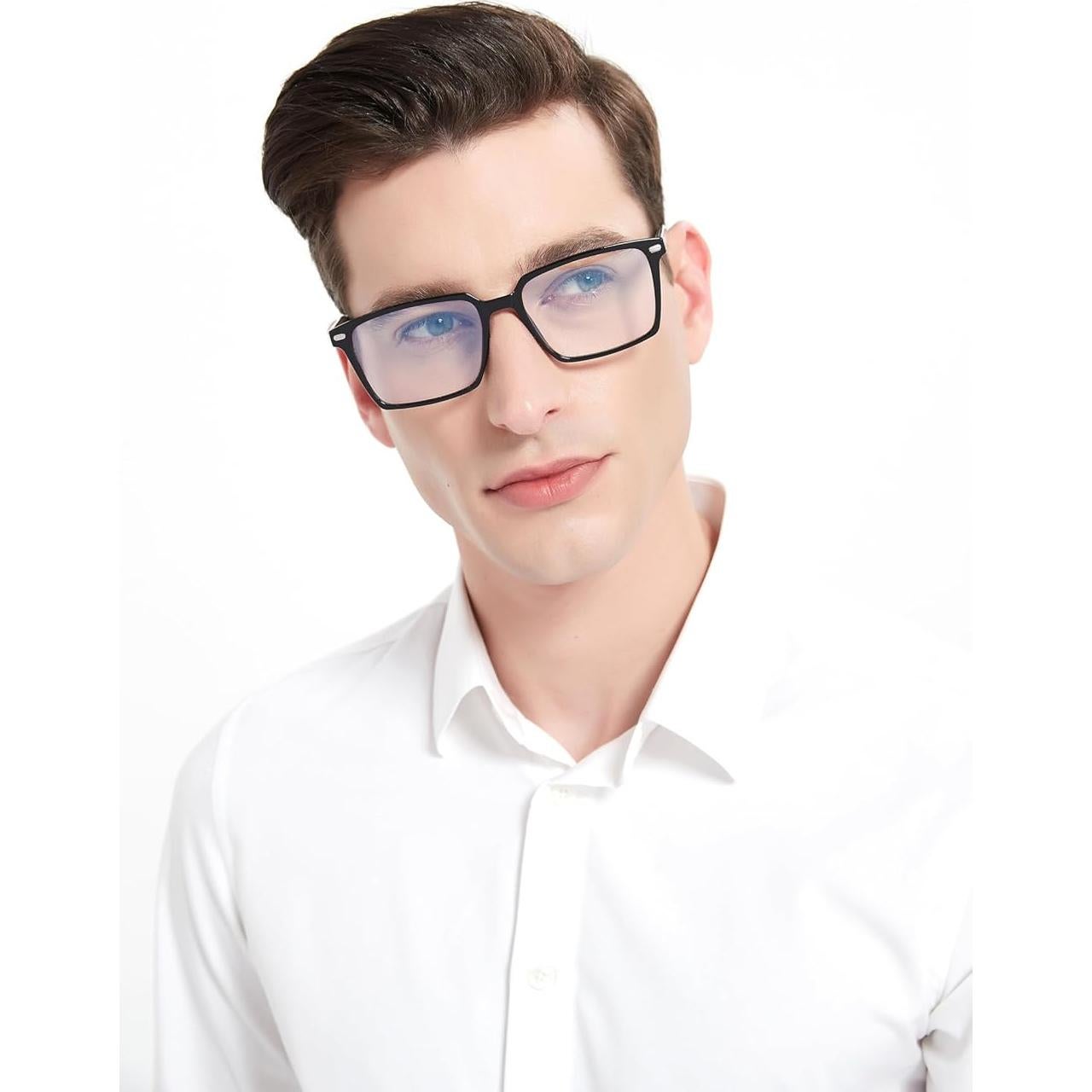 Gafas Anti Luz Azul TR90 Marco Negro y Transparente