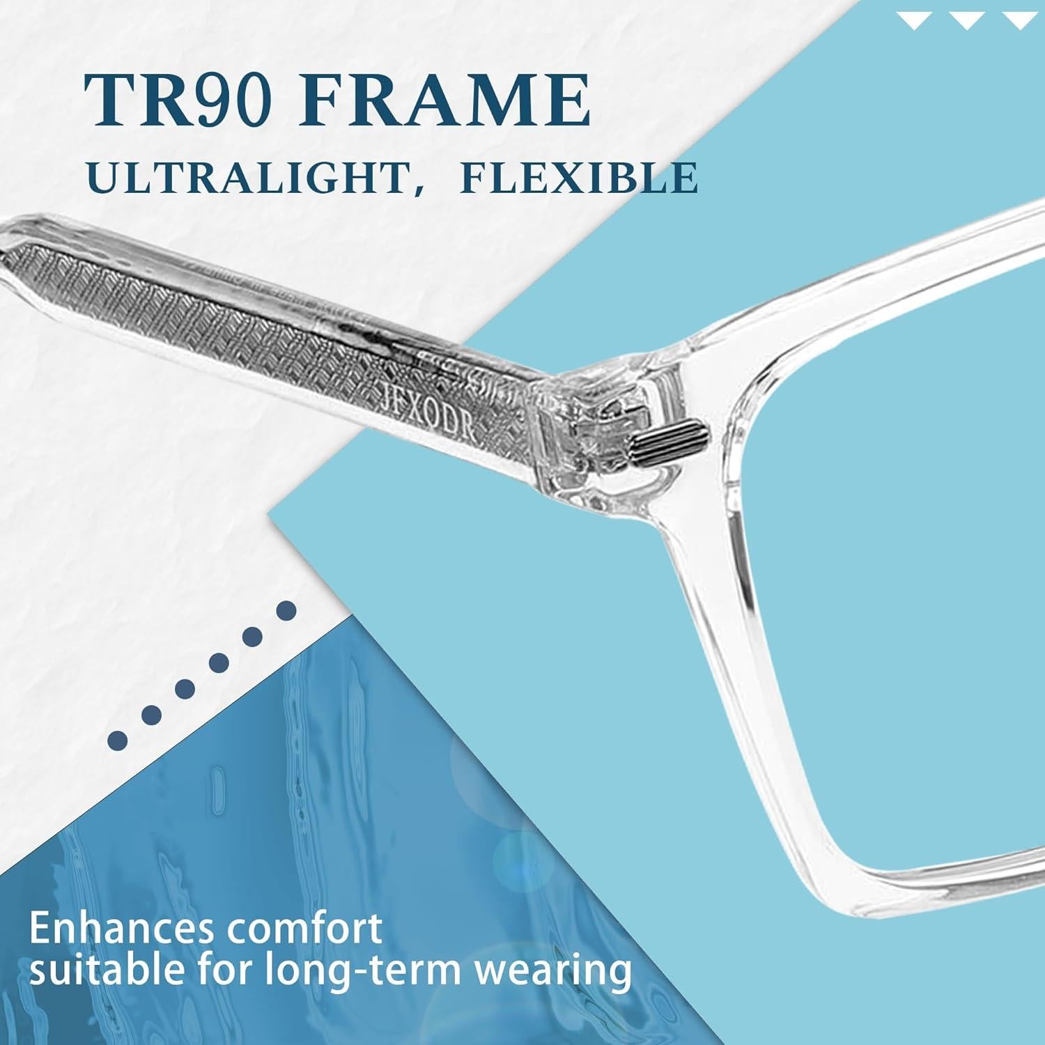 Gafas Anti Luz Azul TR90 Marco Negro y Transparente