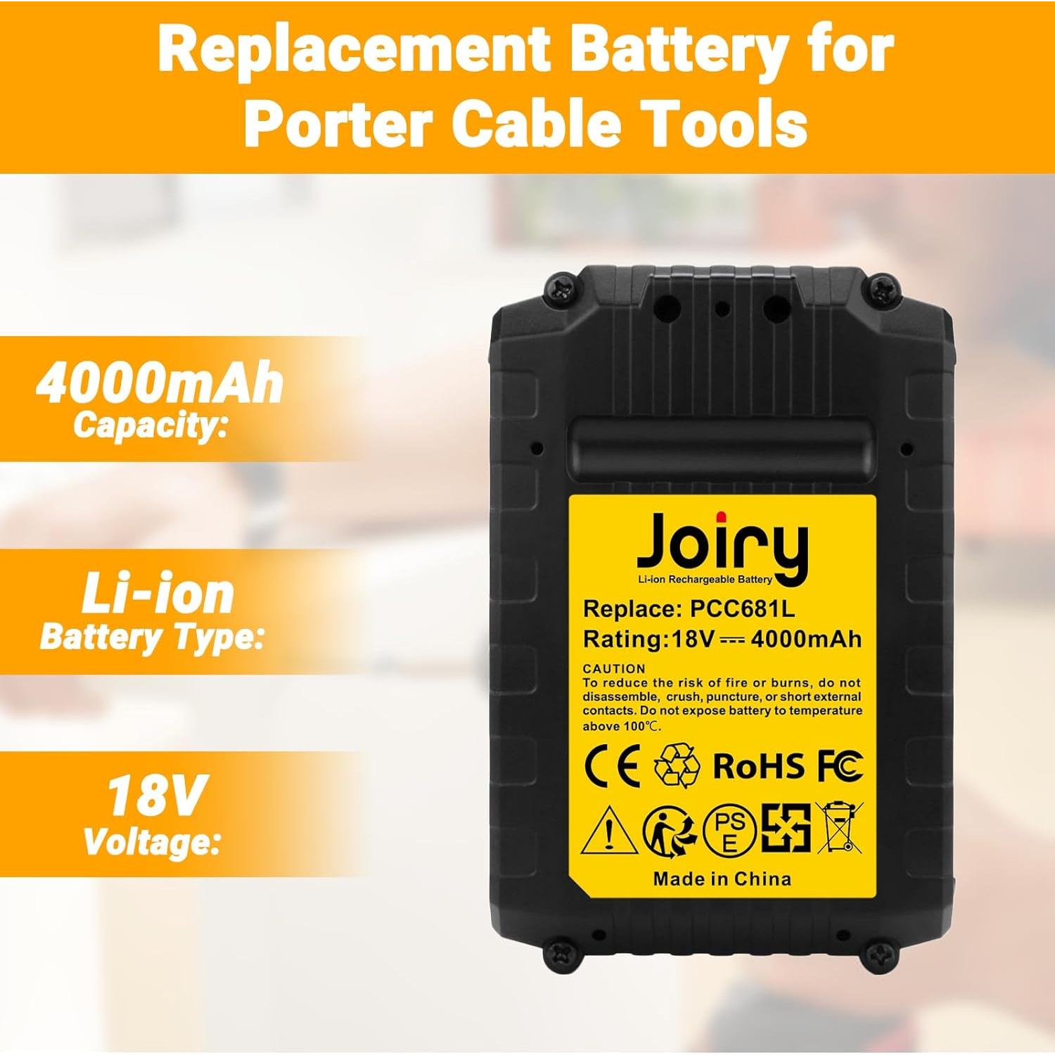 Batería de Reemplazo Li-ion 18V 4000mAh Porter Cable