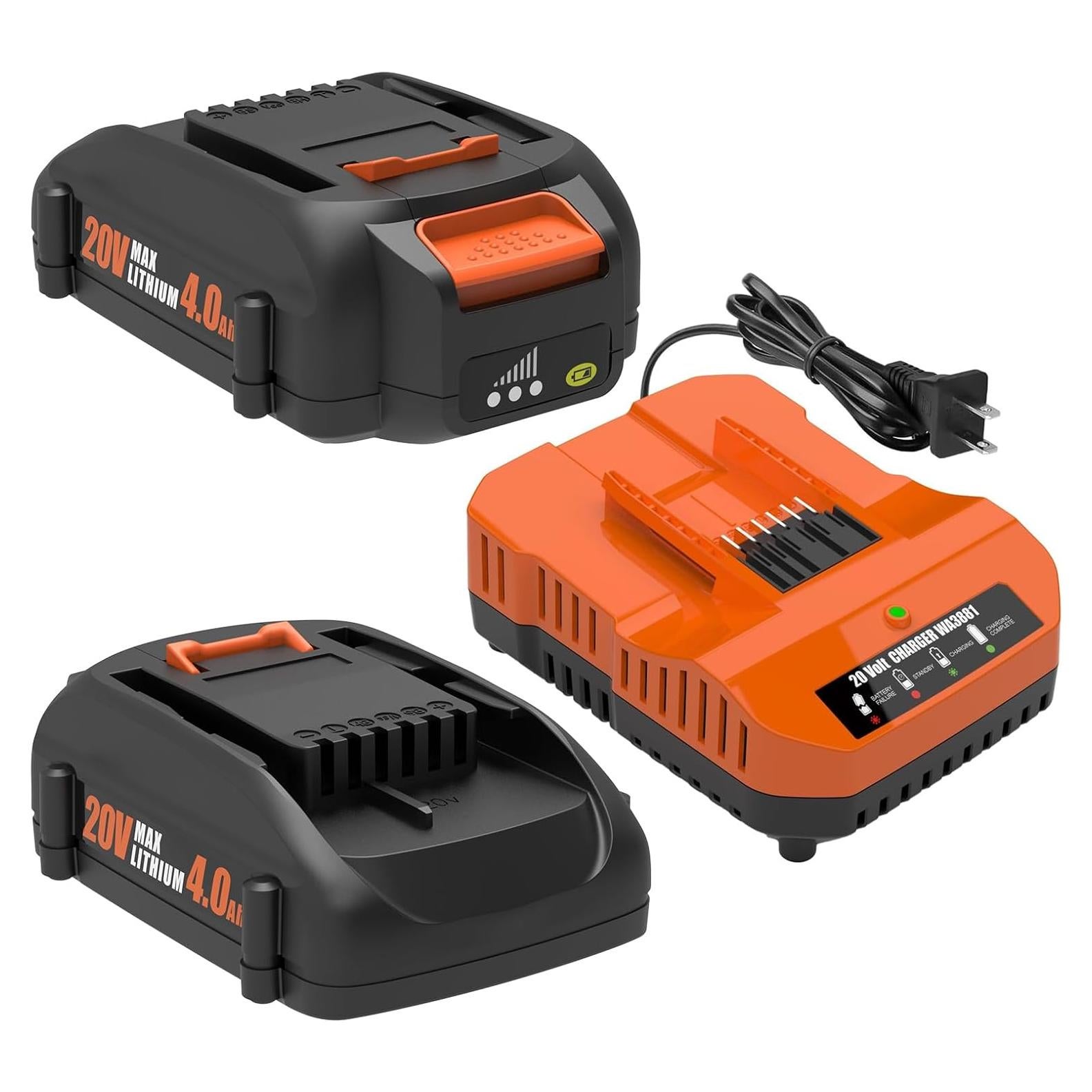 Paquete de 2 Baterías Litio 20V 4.0Ah y Cargador Bakipante